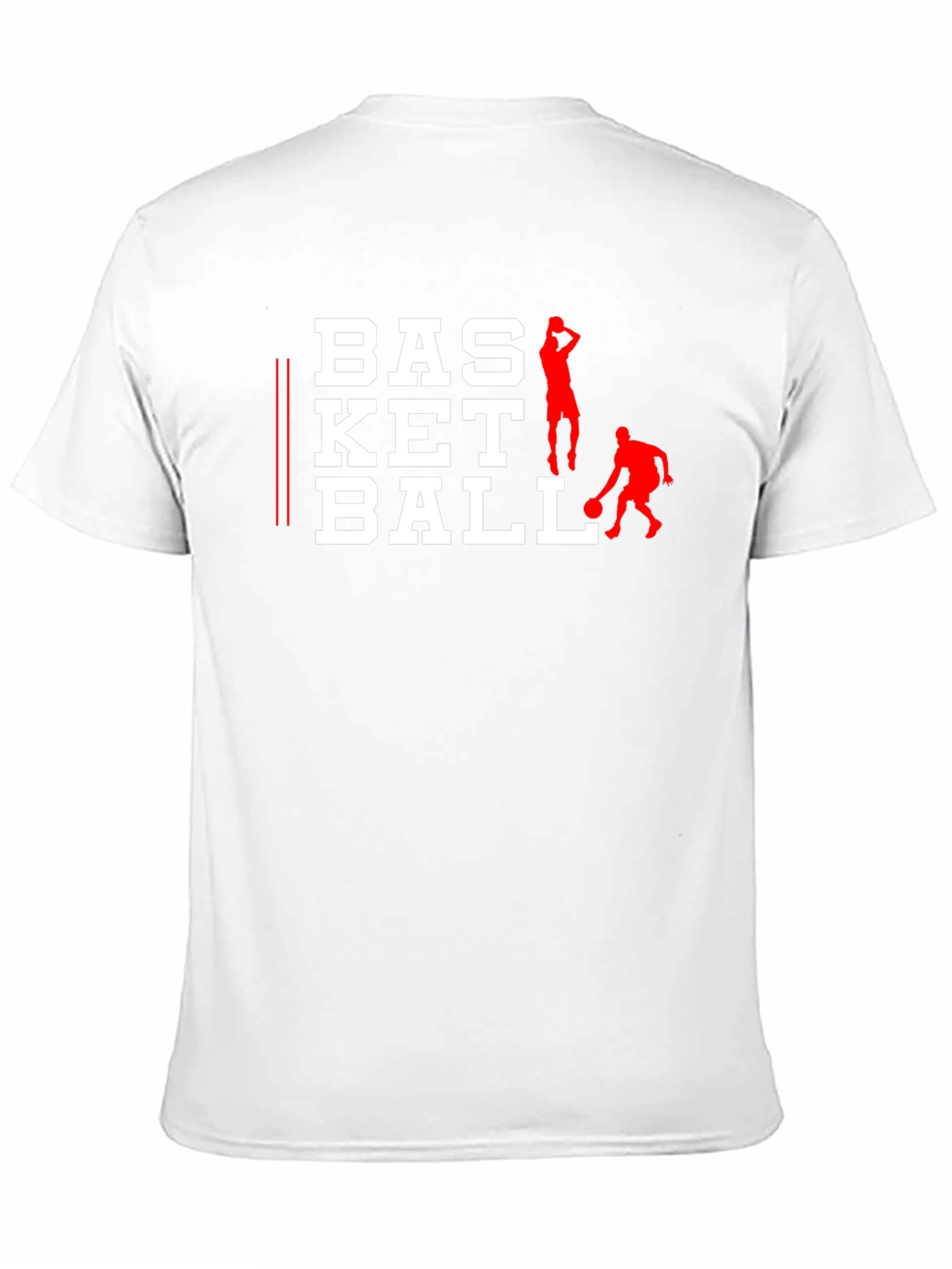 Basketball Graphic Tee - Black Cotton Shirt