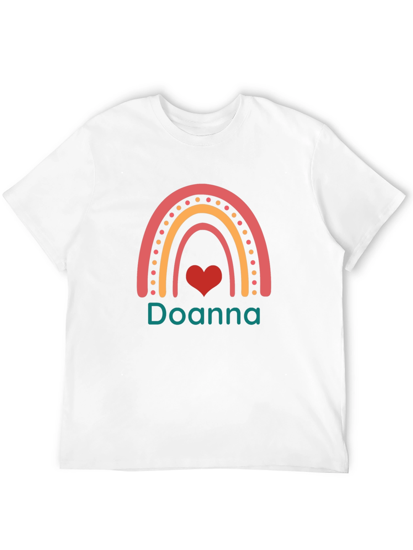 Doanna Rainbow Heart Custom T-Shirt