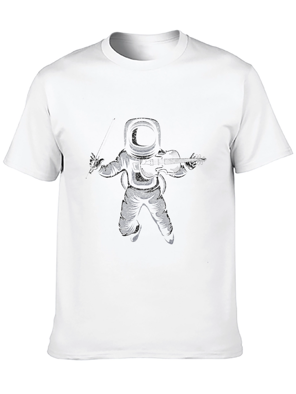 Astronaut Violinist Graphic Tee - Black