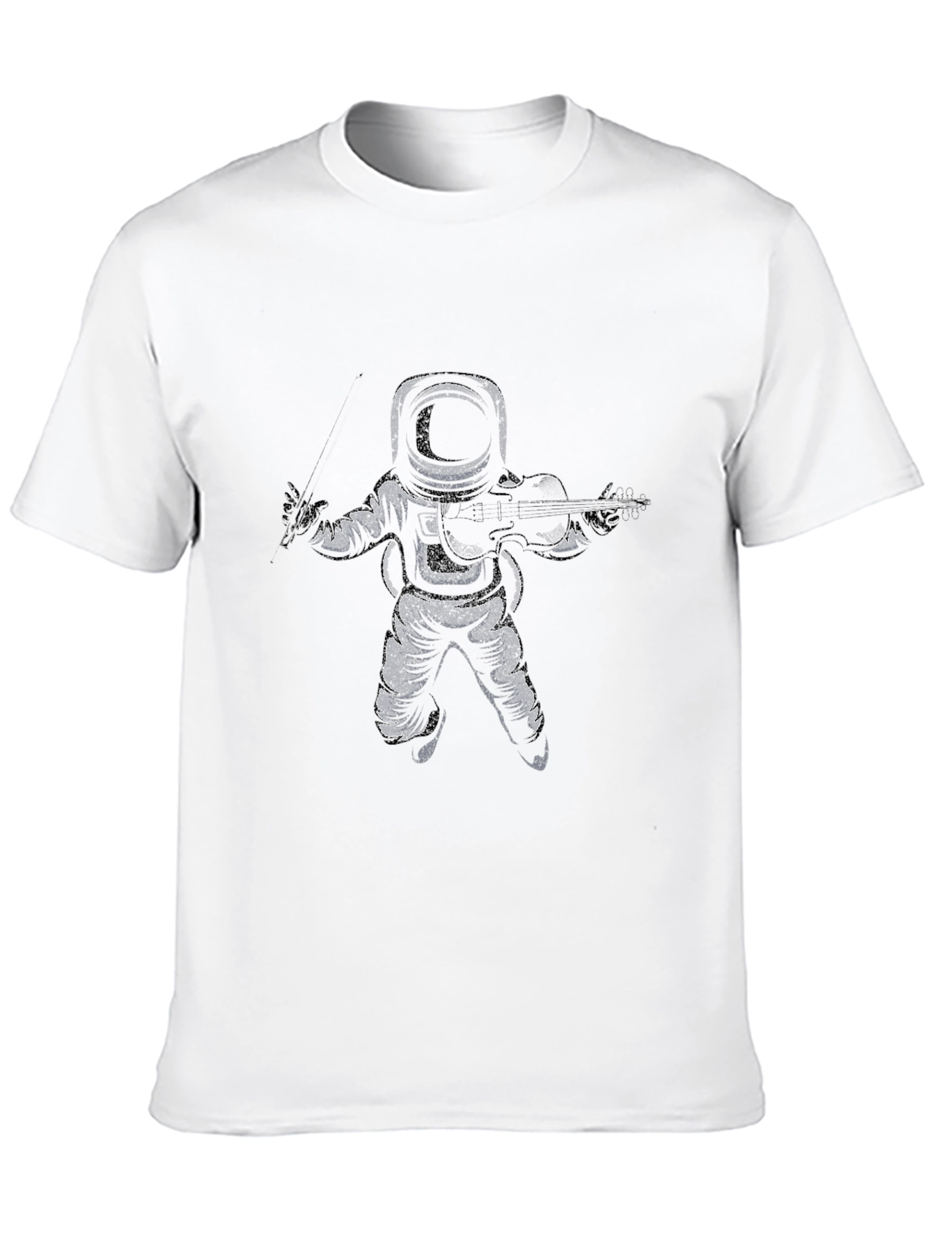 Astronaut Violinist Graphic Tee - Black