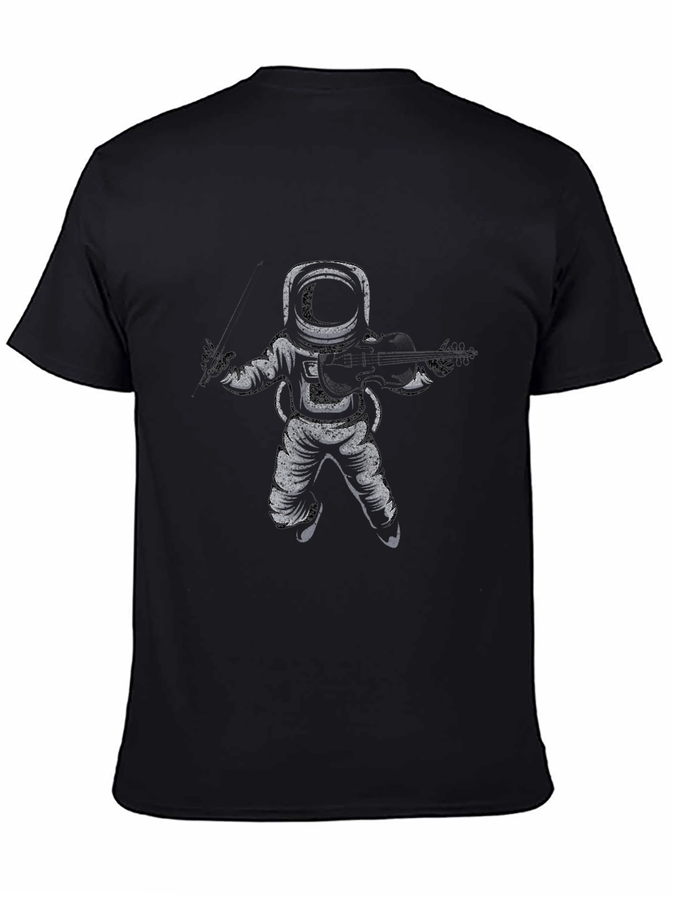 Astronaut Violinist Graphic Tee - Black