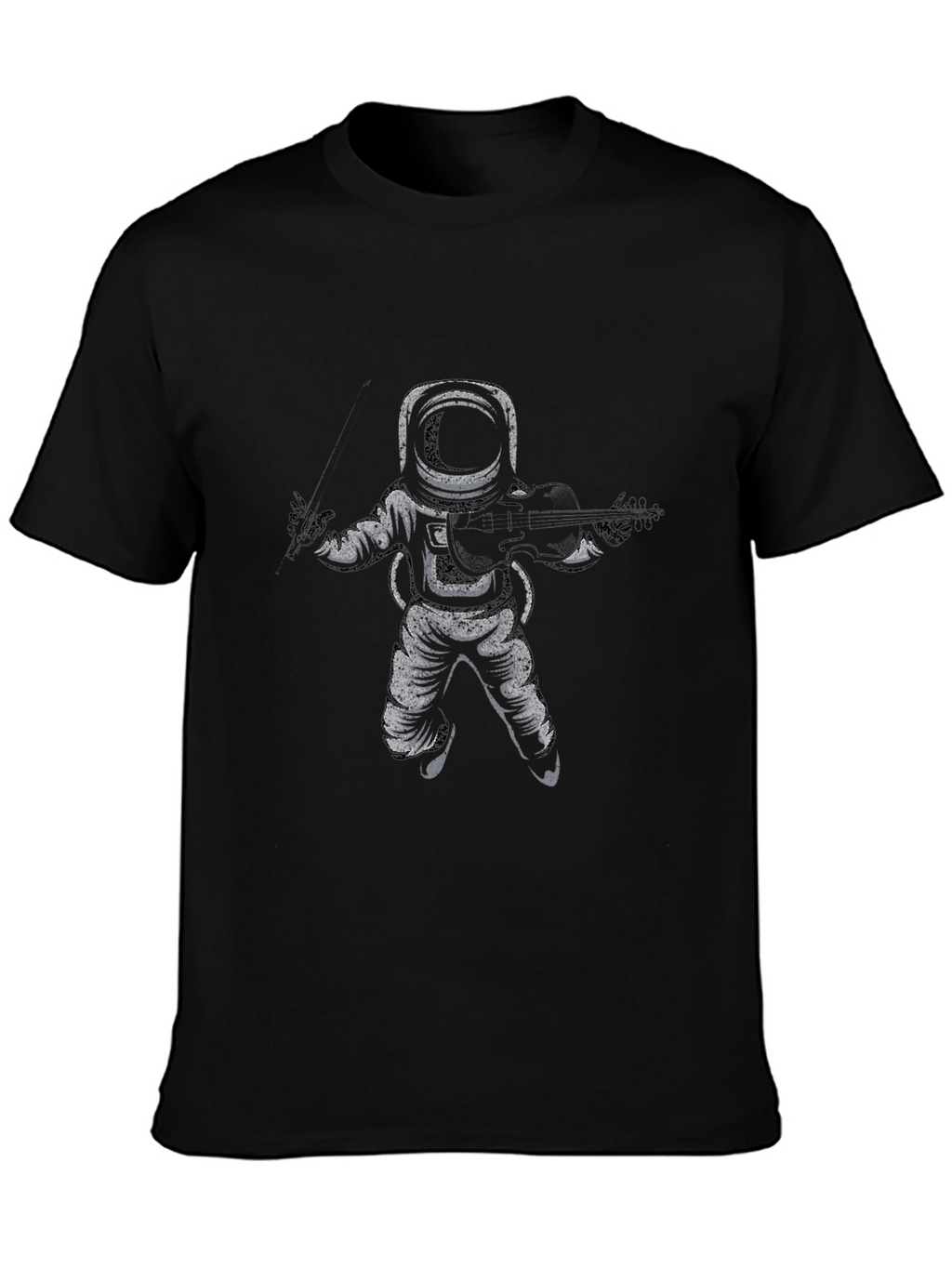Astronaut Violinist Graphic Tee - Black