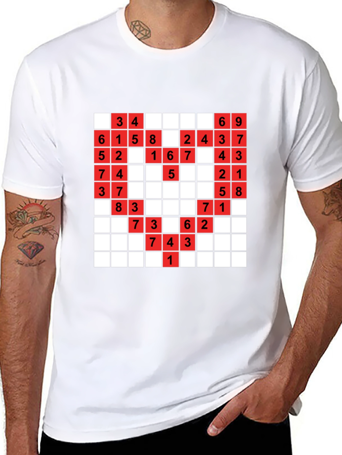 Sudoku Puzzle Black T-Shirt