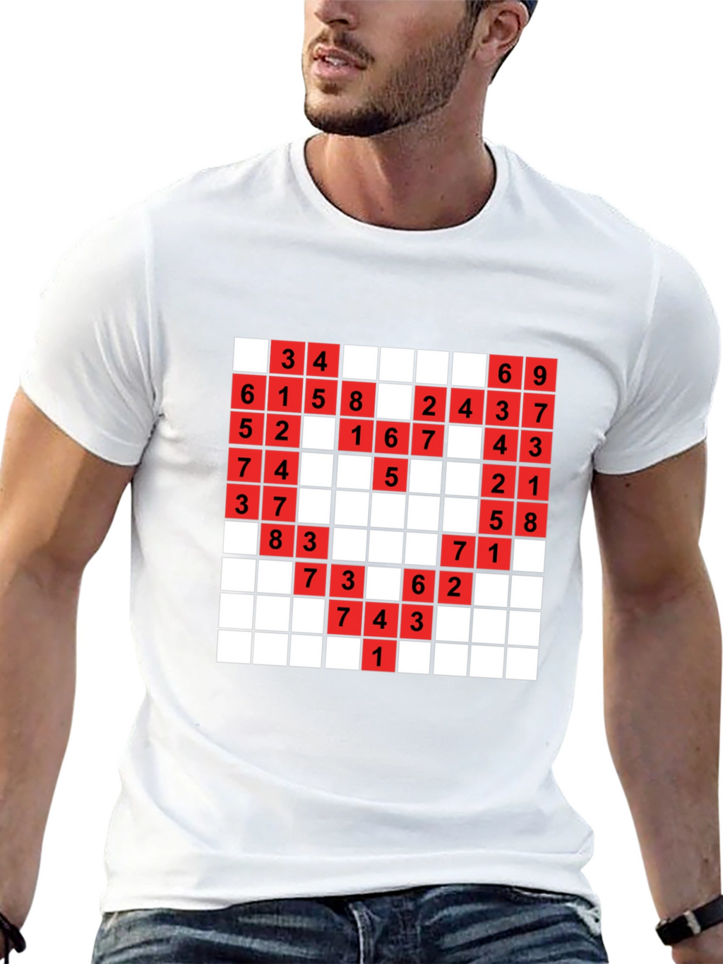 Sudoku Puzzle Black T-Shirt