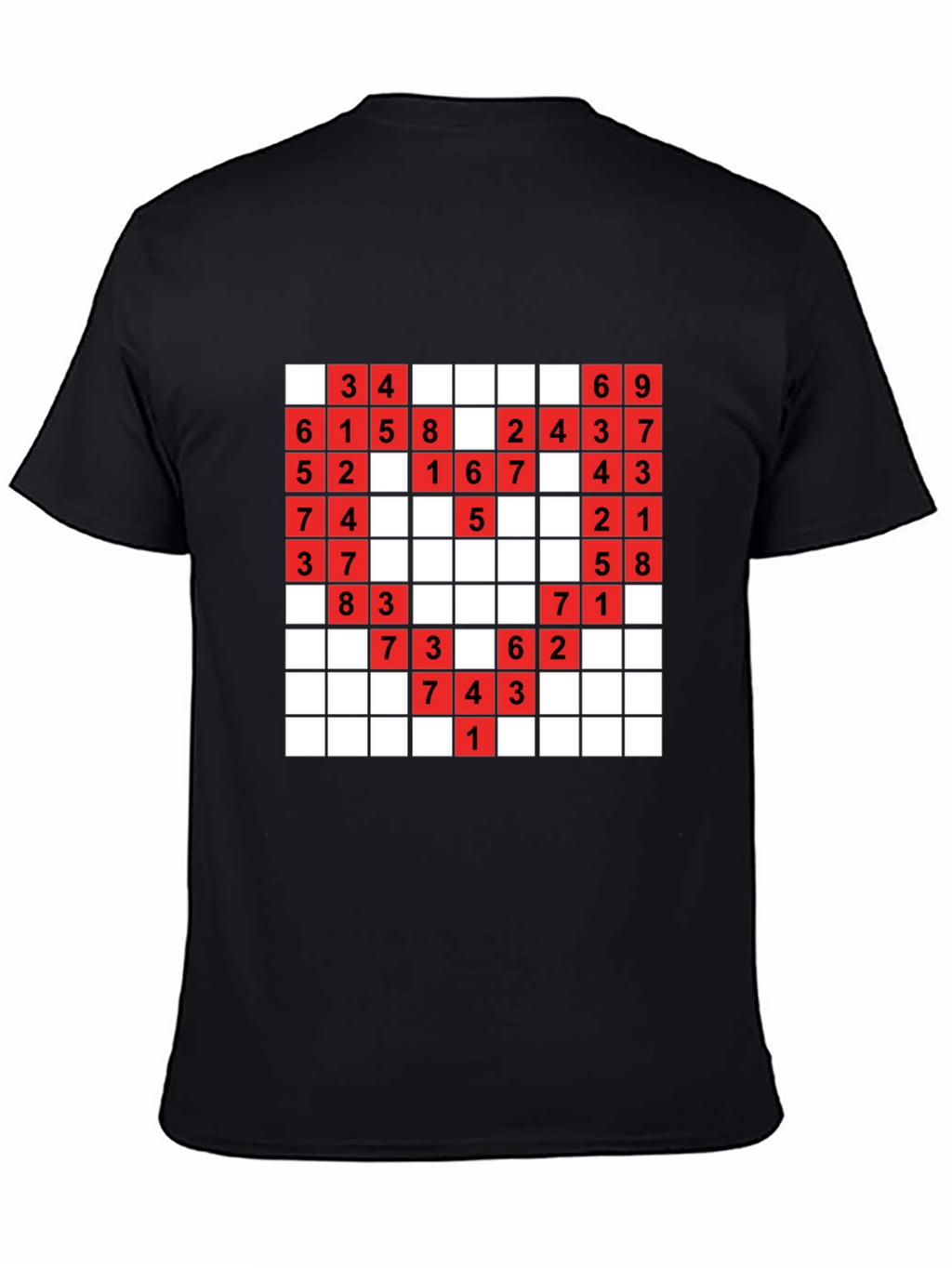 Sudoku Puzzle Black T-Shirt