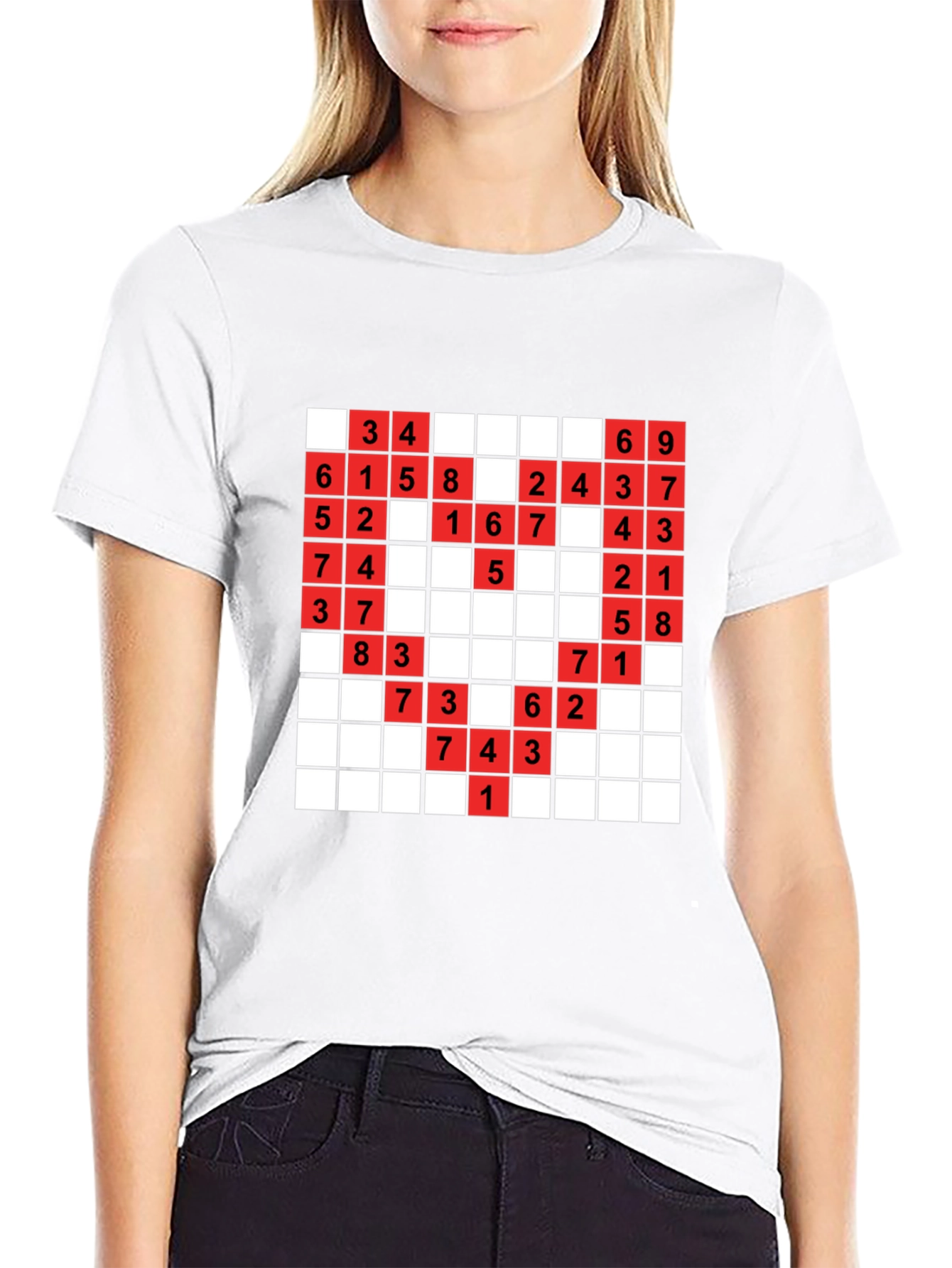 Sudoku Puzzle Black T-Shirt