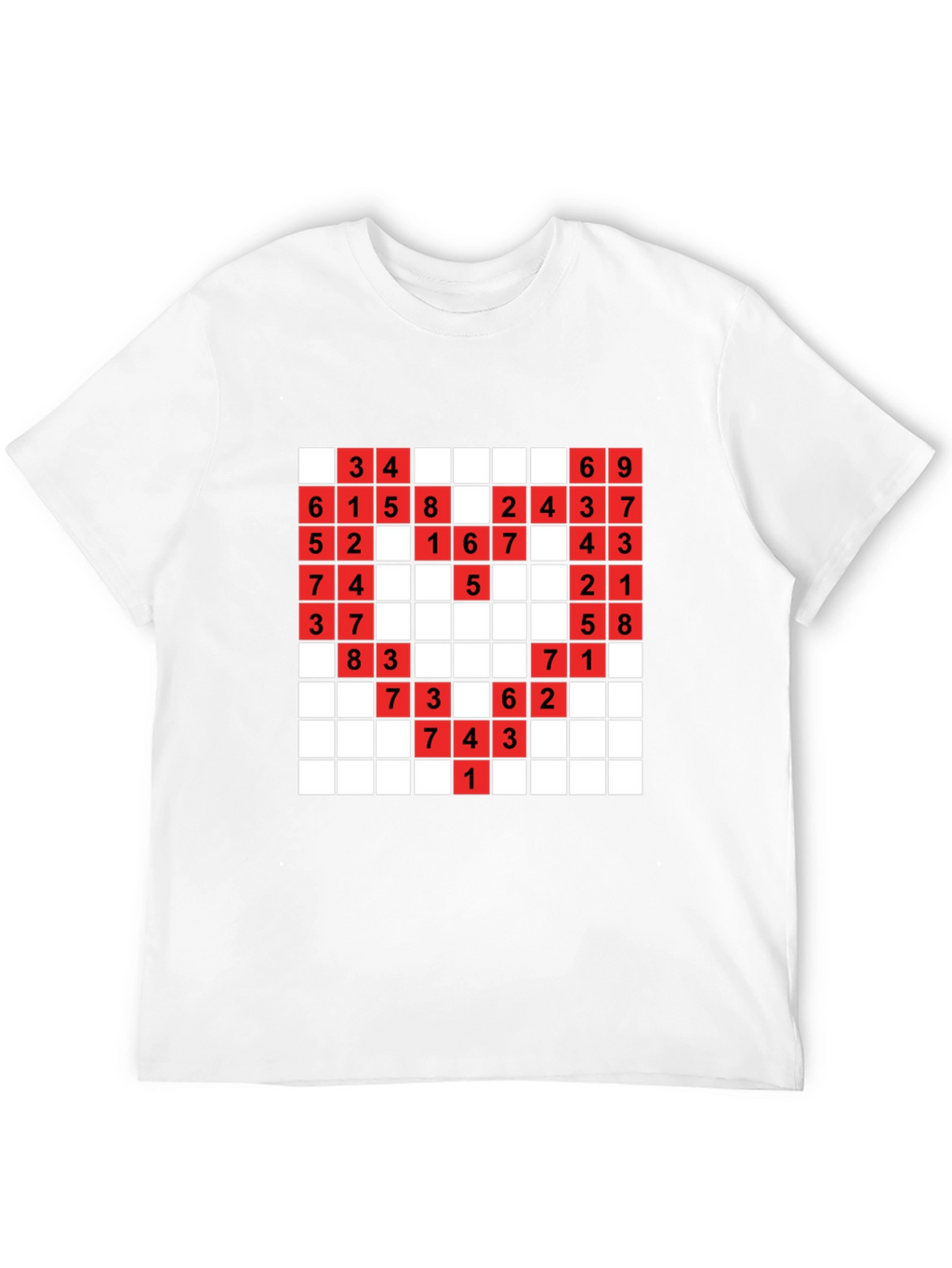 Sudoku Puzzle Black T-Shirt