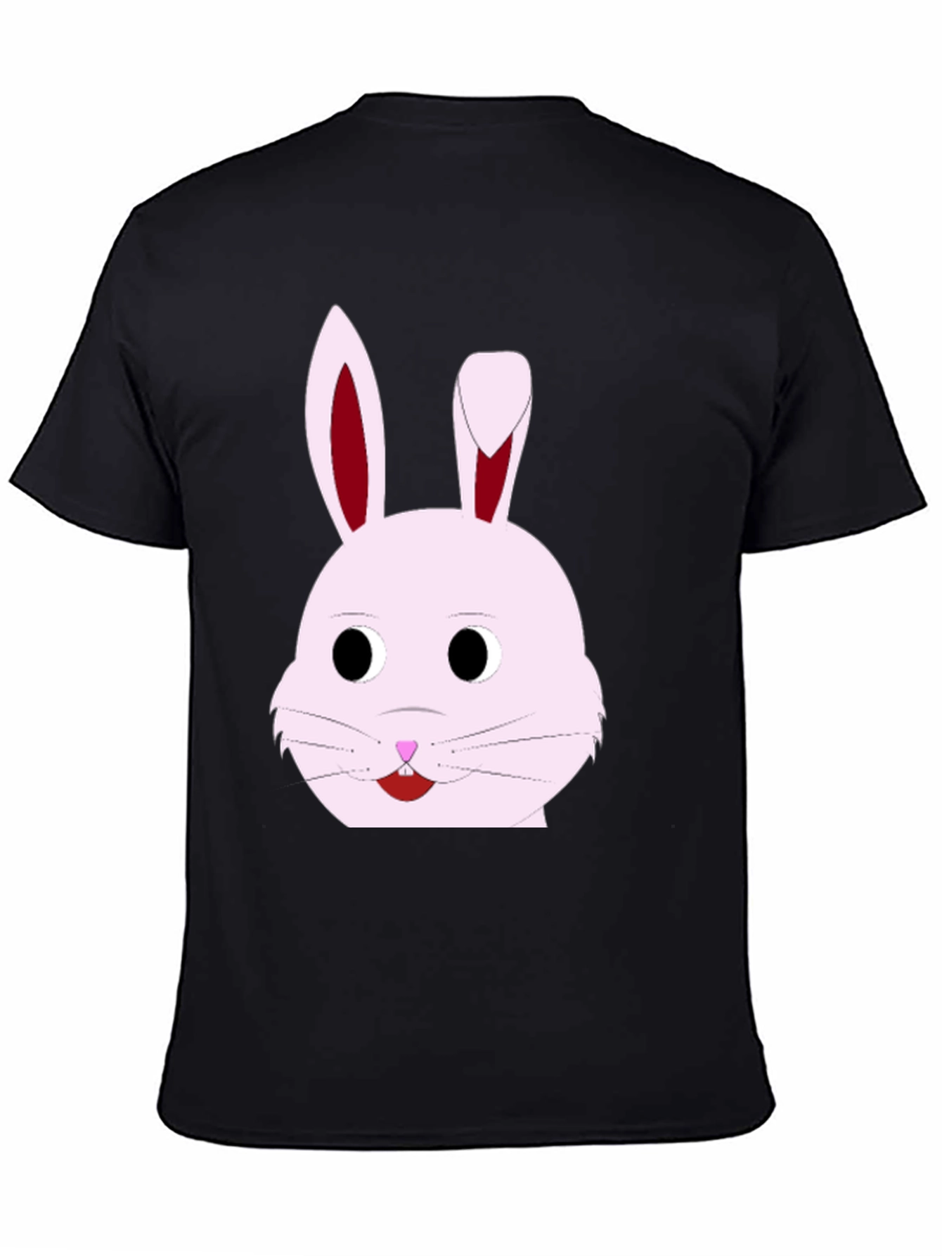 Bunny Face Graphic T-Shirt - Black