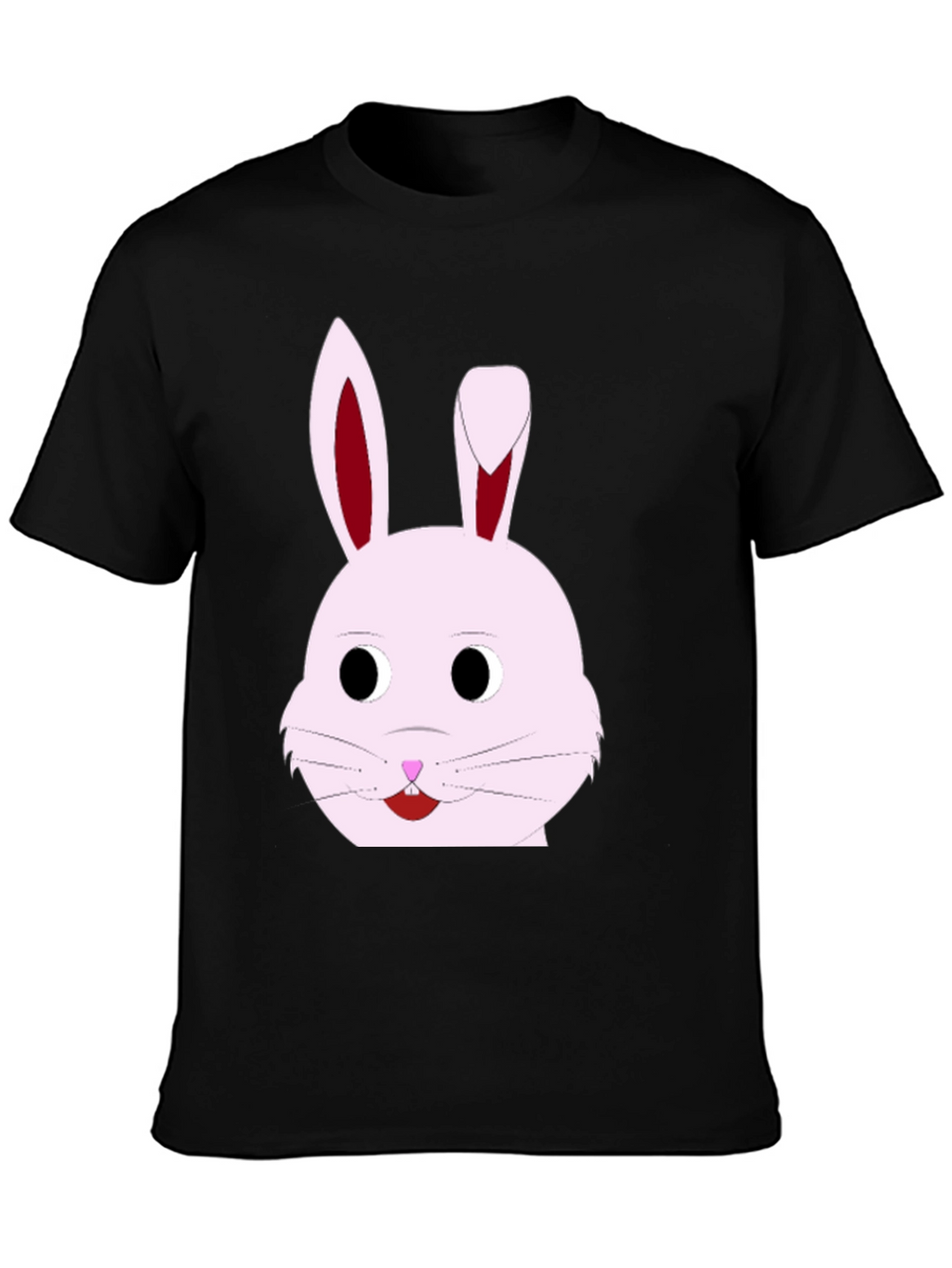 Bunny Face Graphic T-Shirt - Black