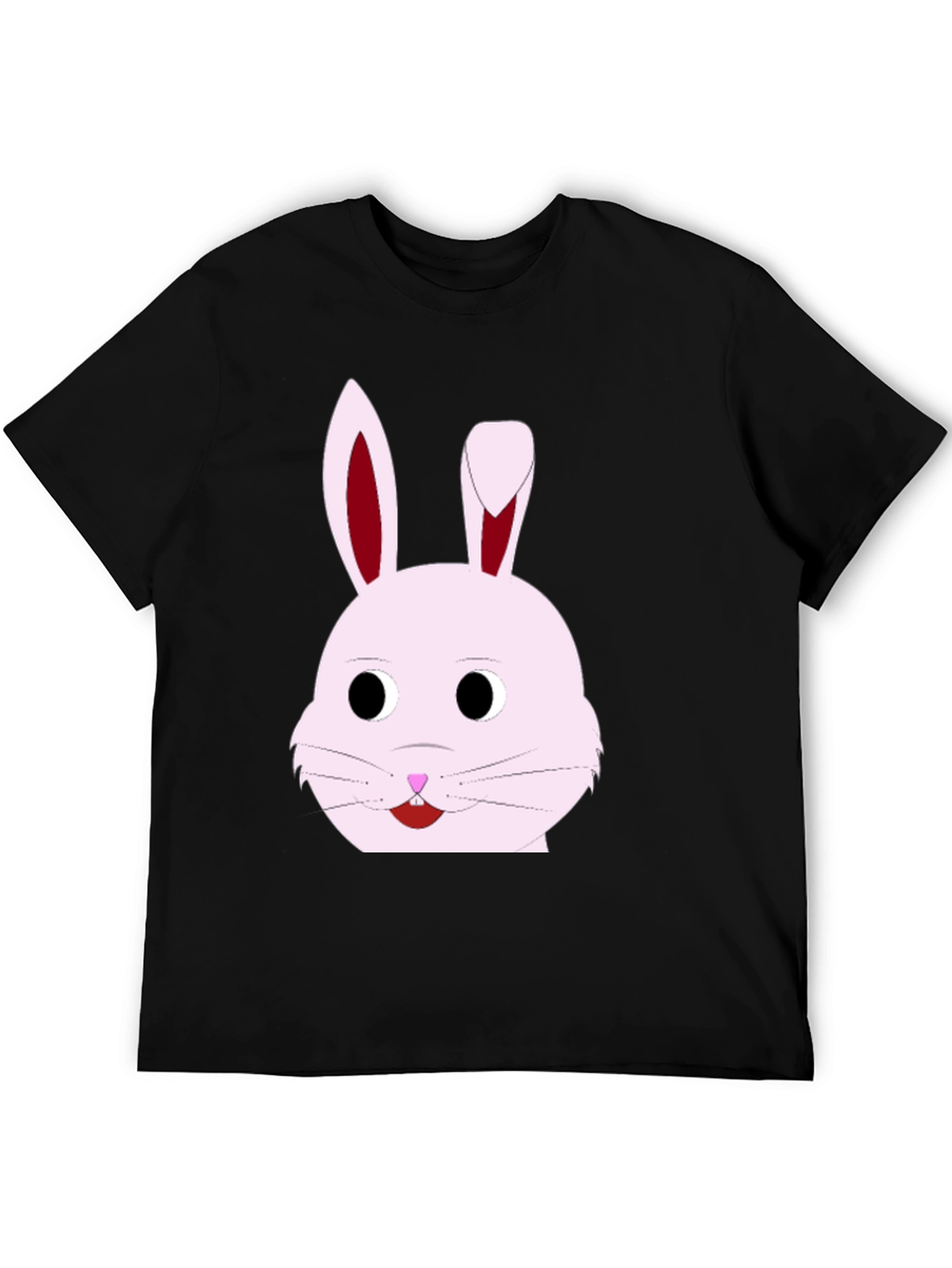 Bunny Face Graphic T-Shirt - Black