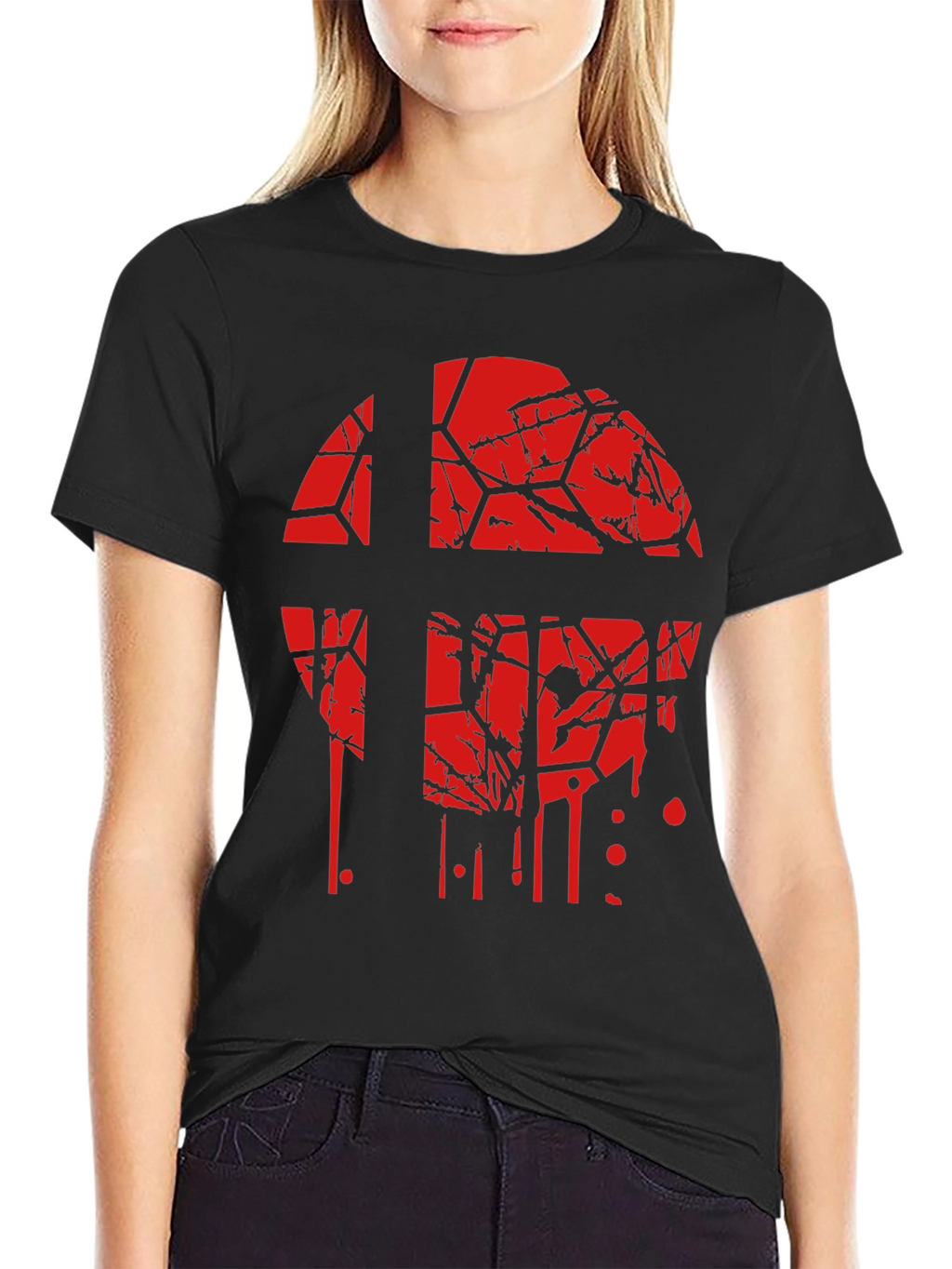Smash Bros Shattered Logo Black T-Shirt