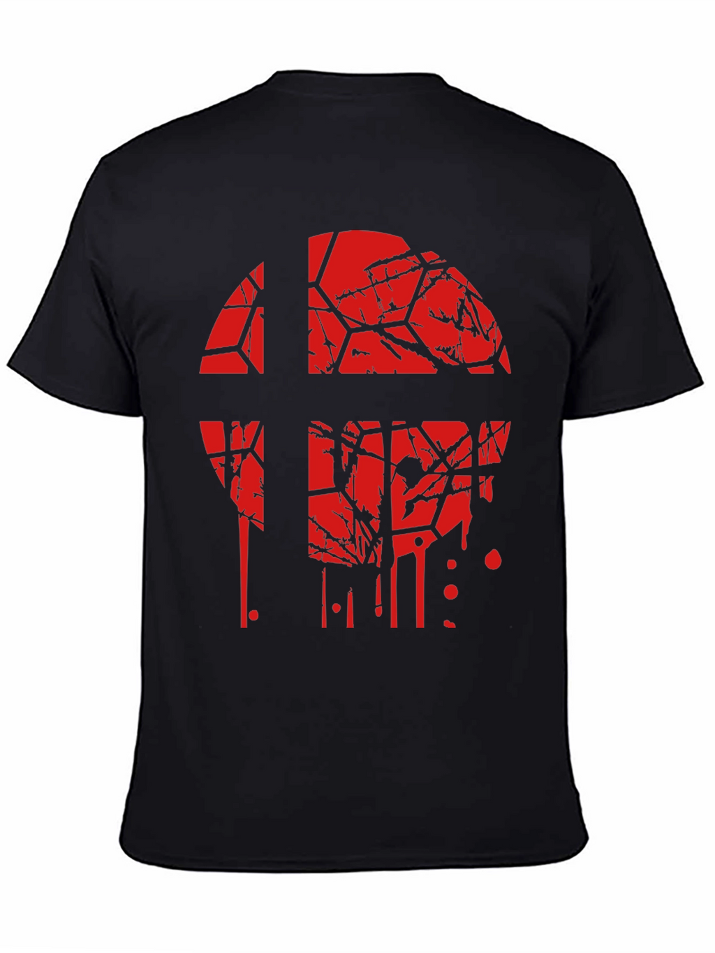 Smash Bros Shattered Logo Black T-Shirt