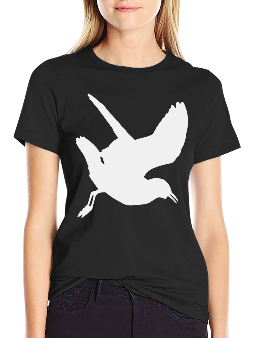Bird Silhouette Black T-Shirt