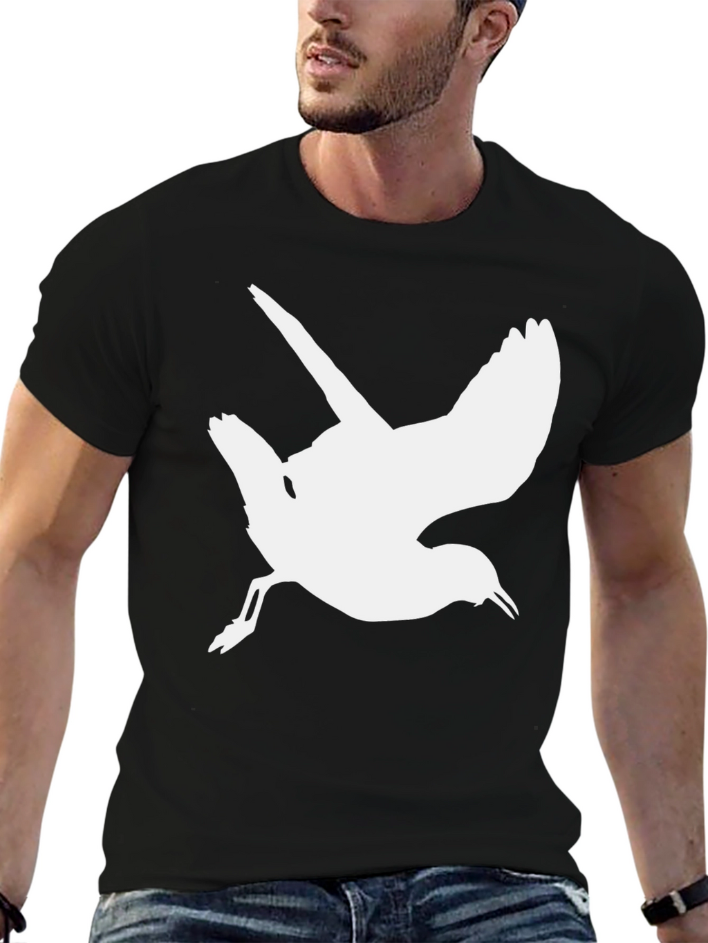 Bird Silhouette Black T-Shirt