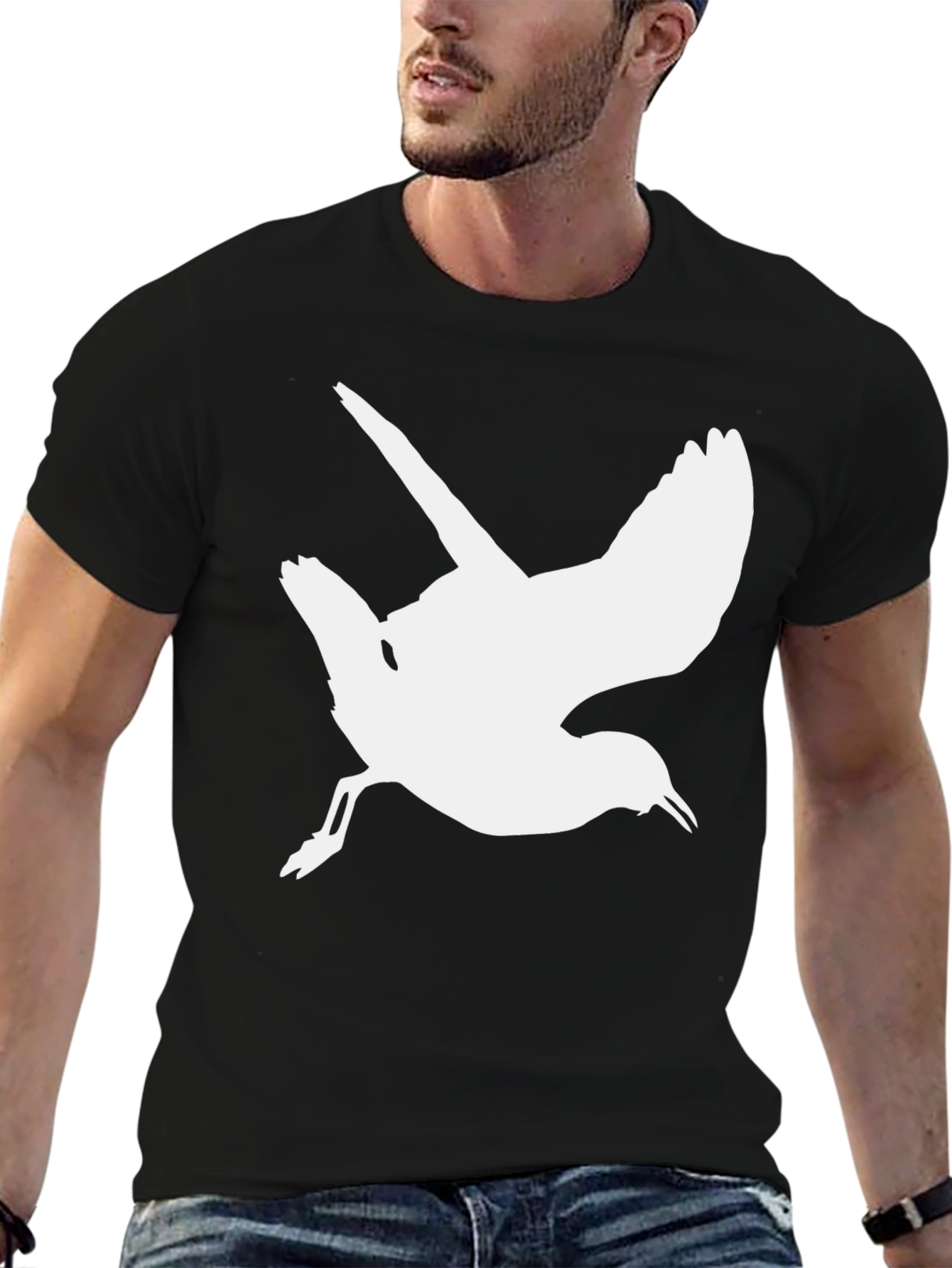 Bird Silhouette Black T-Shirt
