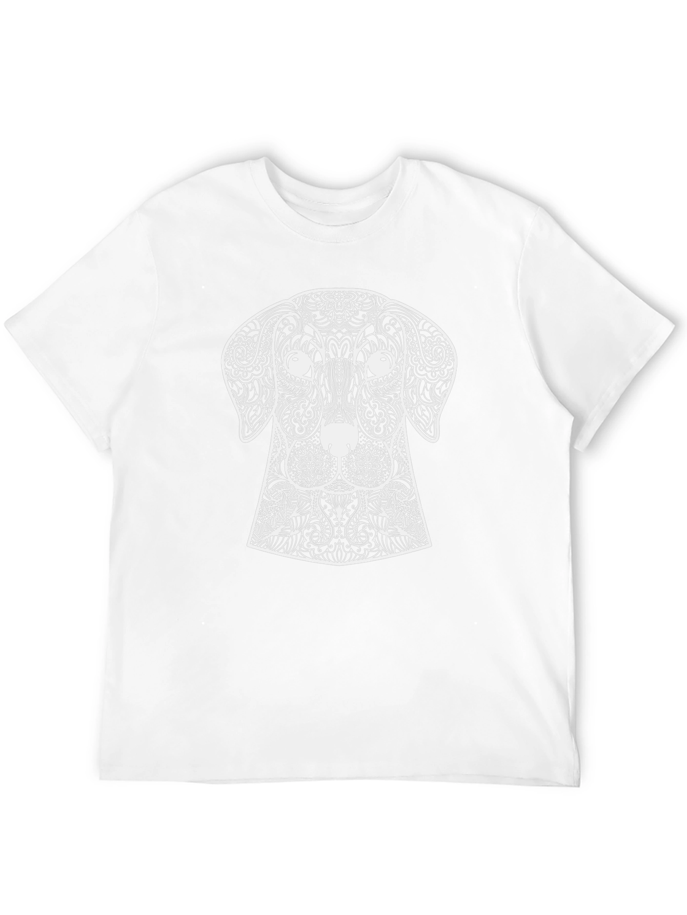 Dog Mandala Graphic Tee - Black