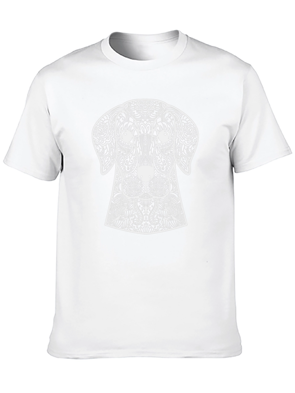 Dog Mandala Graphic Tee - Black