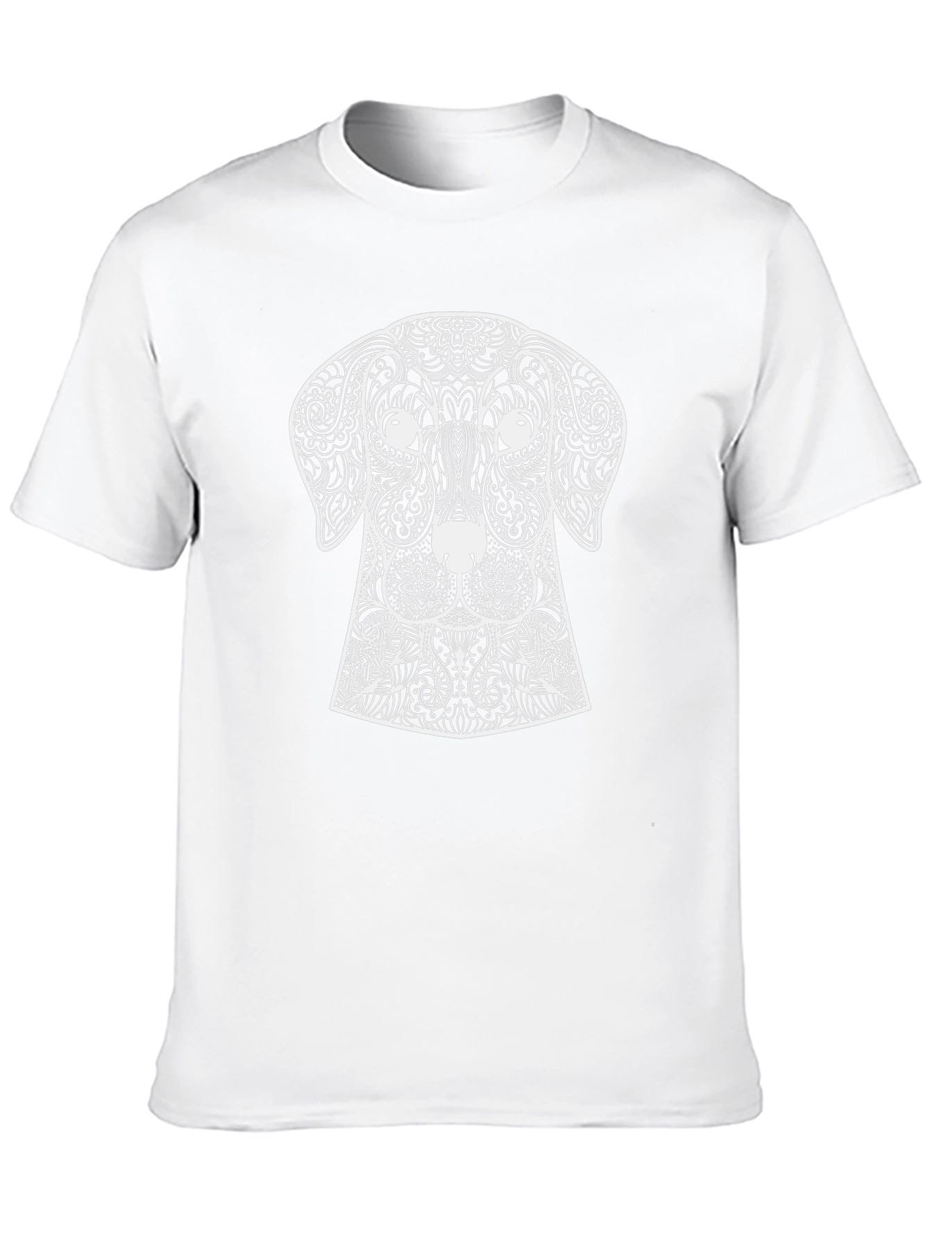 Dog Mandala Graphic Tee - Black