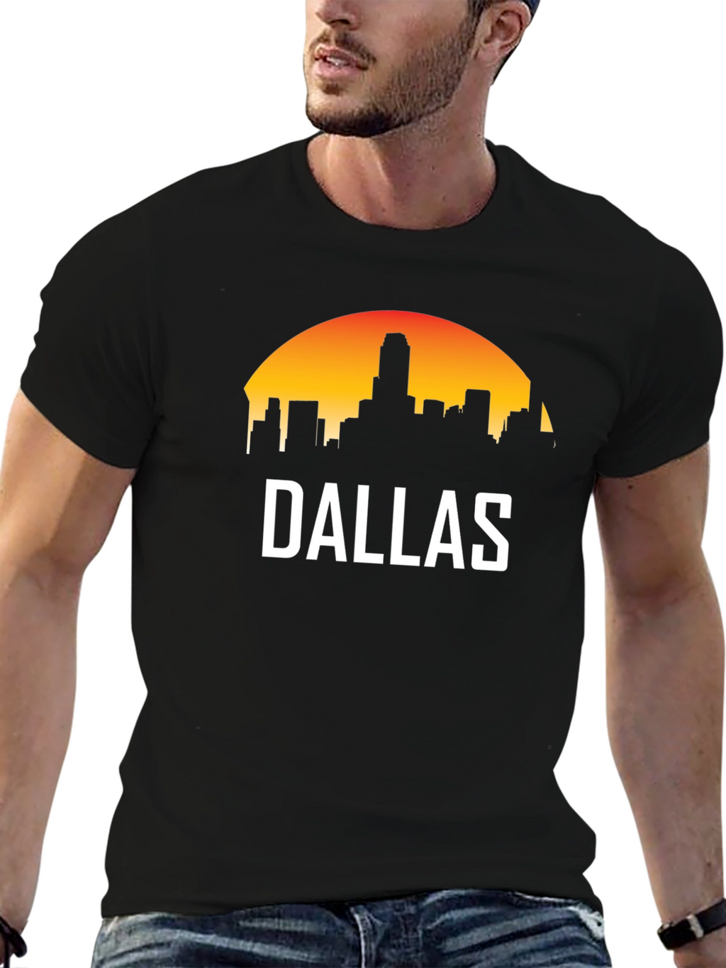Dallas Skyline Graphic Tee - Sunset Cityscape T-Shirt