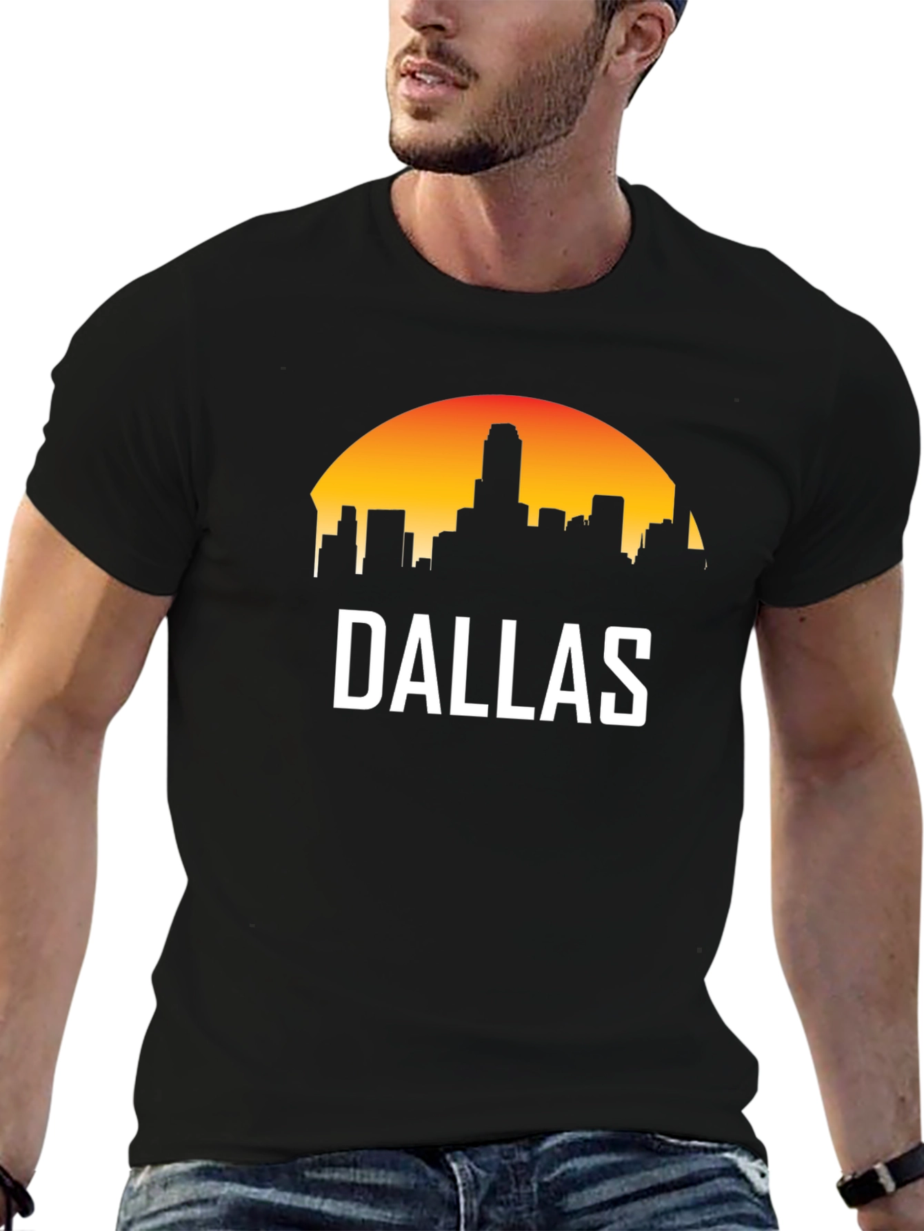 Dallas Skyline Graphic Tee - Sunset Cityscape T-Shirt
