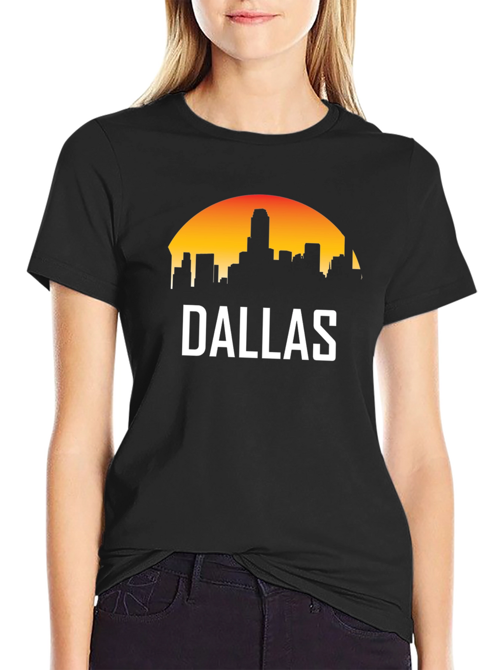 Dallas Skyline Graphic Tee - Sunset Cityscape T-Shirt