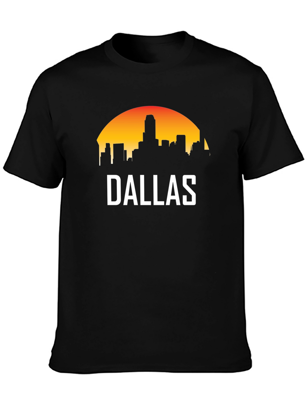 Dallas Skyline Graphic Tee - Sunset Cityscape T-Shirt
