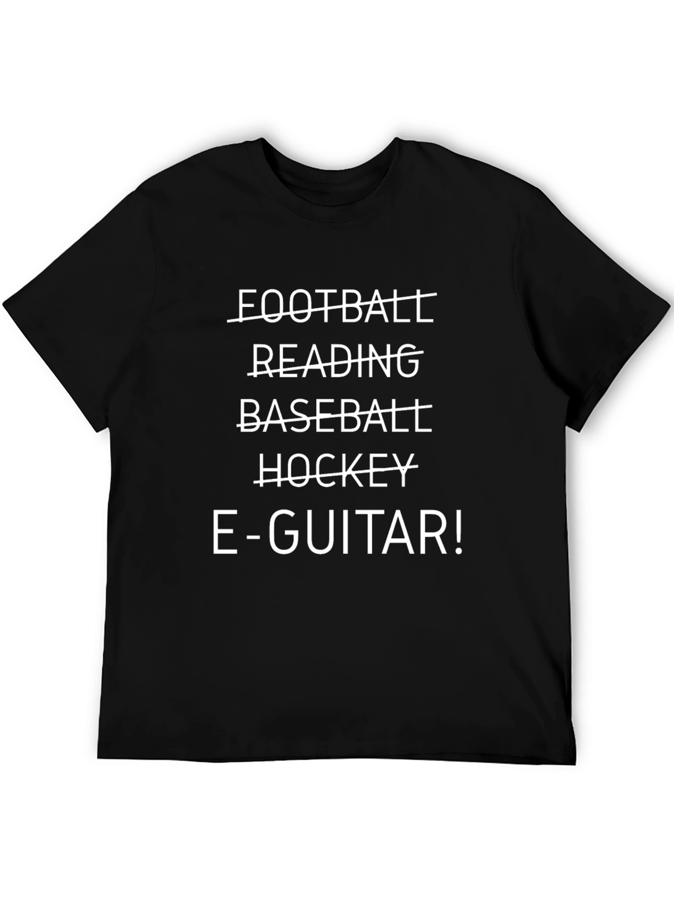 E-Guitar Obsessed Black T-Shirt