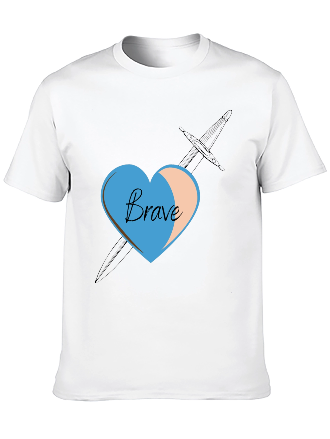 Brave Heart Sword Black T-Shirt