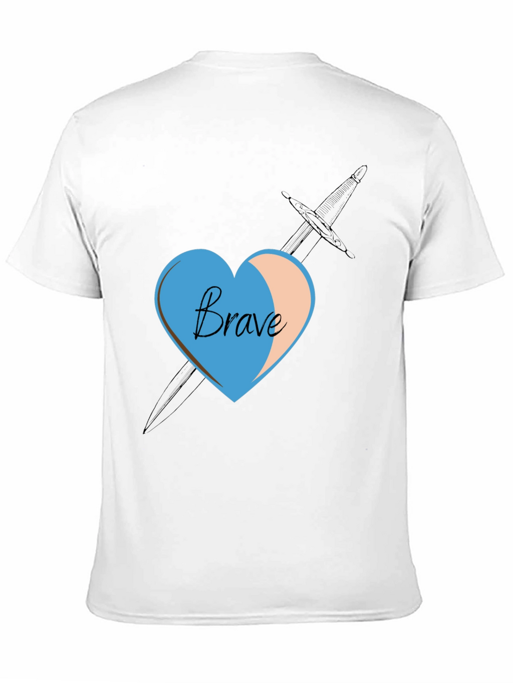Brave Heart Sword Black T-Shirt