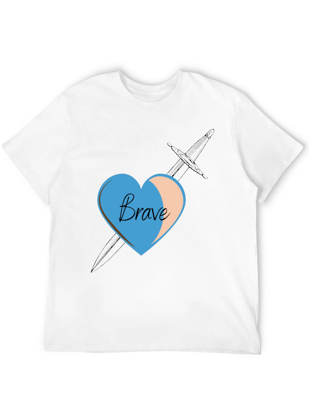 Brave Heart Sword Black T-Shirt