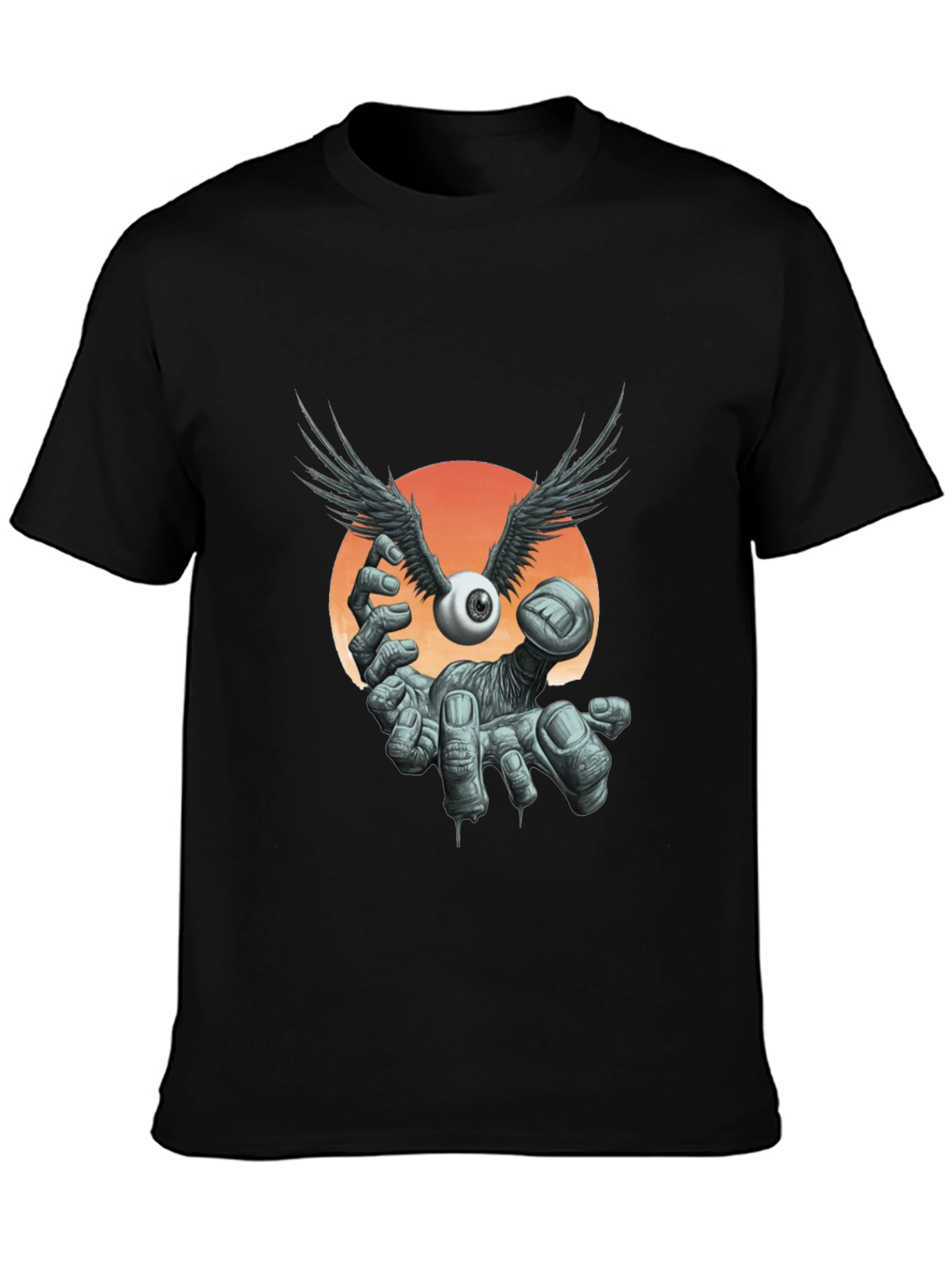 Winged Eyeball Graphic Tee - Unique Design