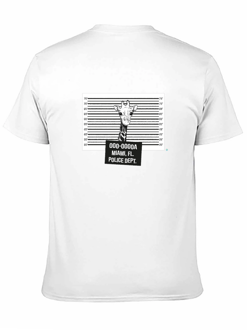 Giraffe Mugshot T-Shirt - Funny Animal Tee