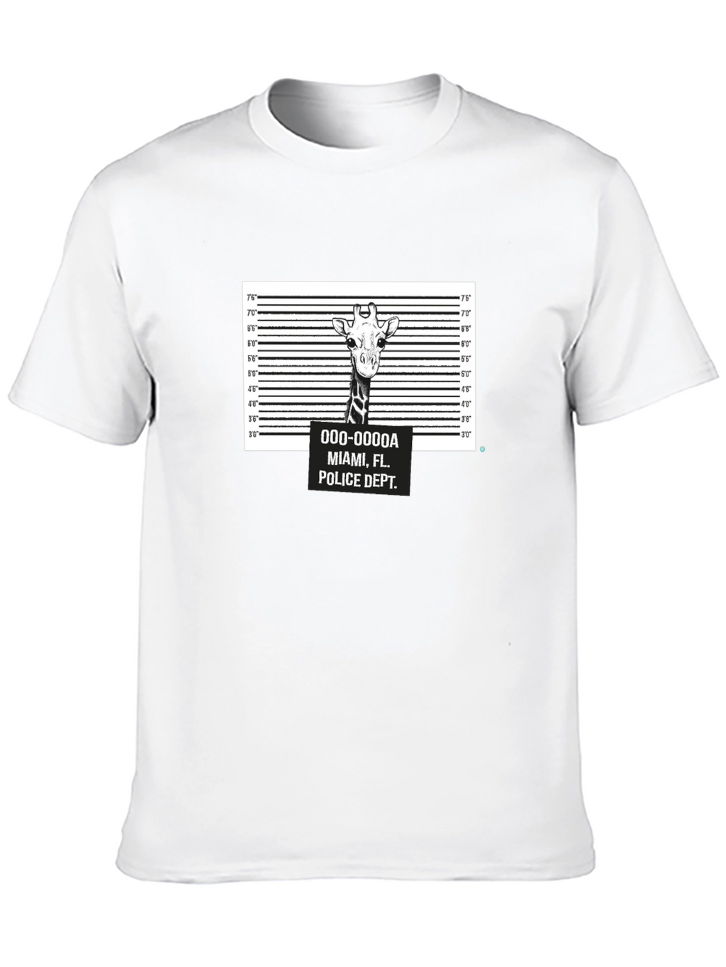Giraffe Mugshot T-Shirt - Funny Animal Tee