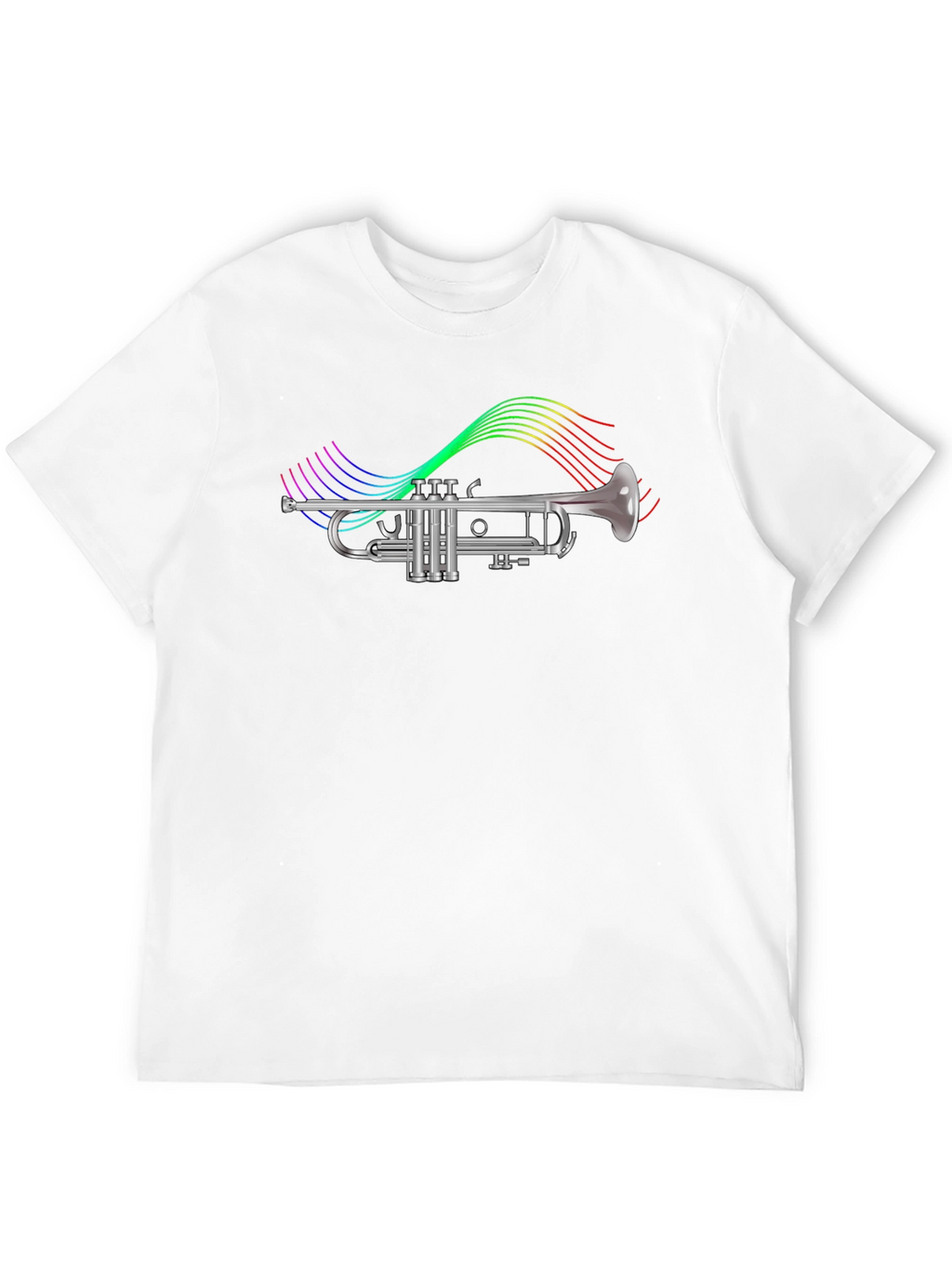 Rainbow Trumpet Graphic T-Shirt