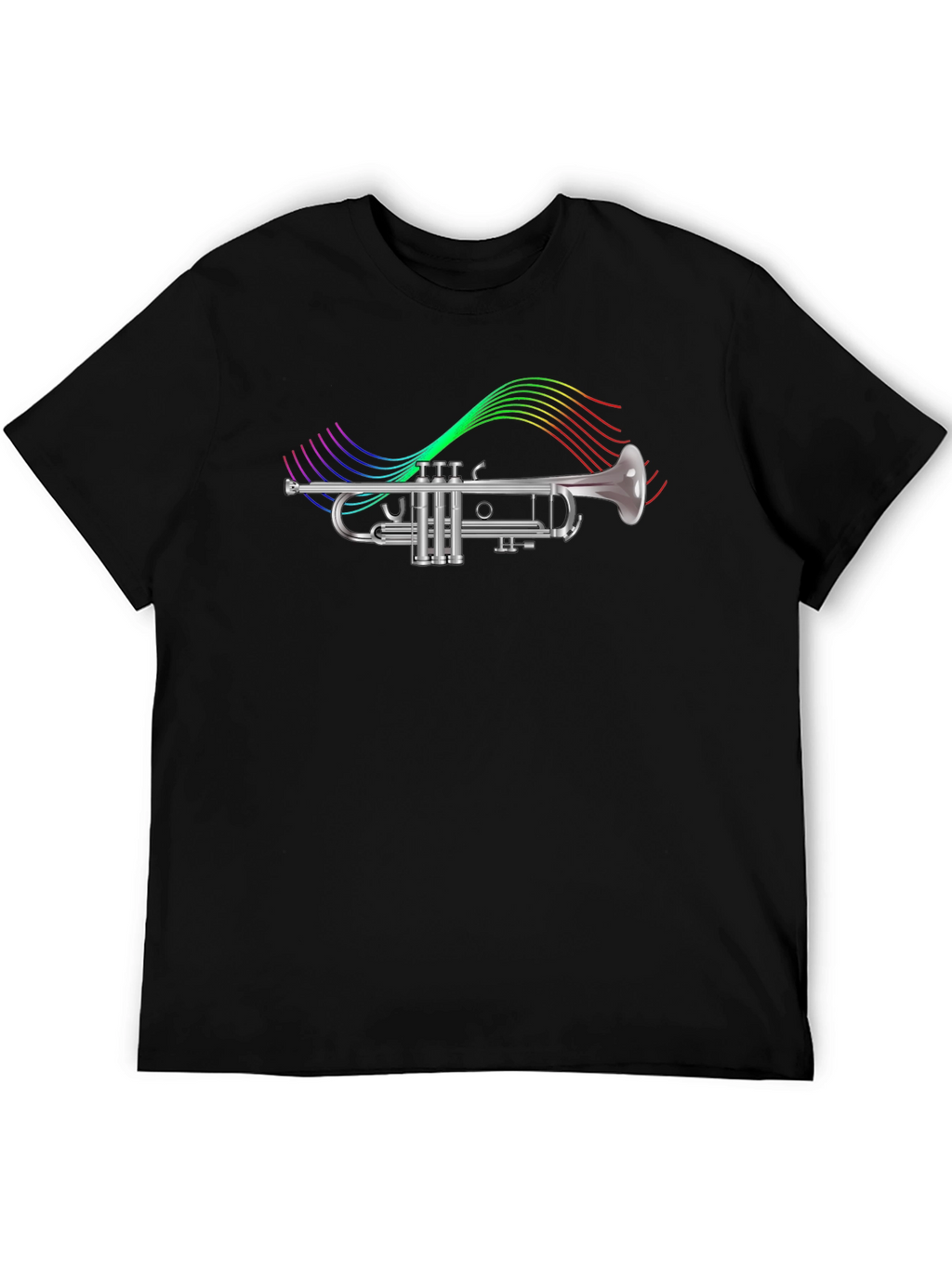 Rainbow Trumpet Graphic T-Shirt