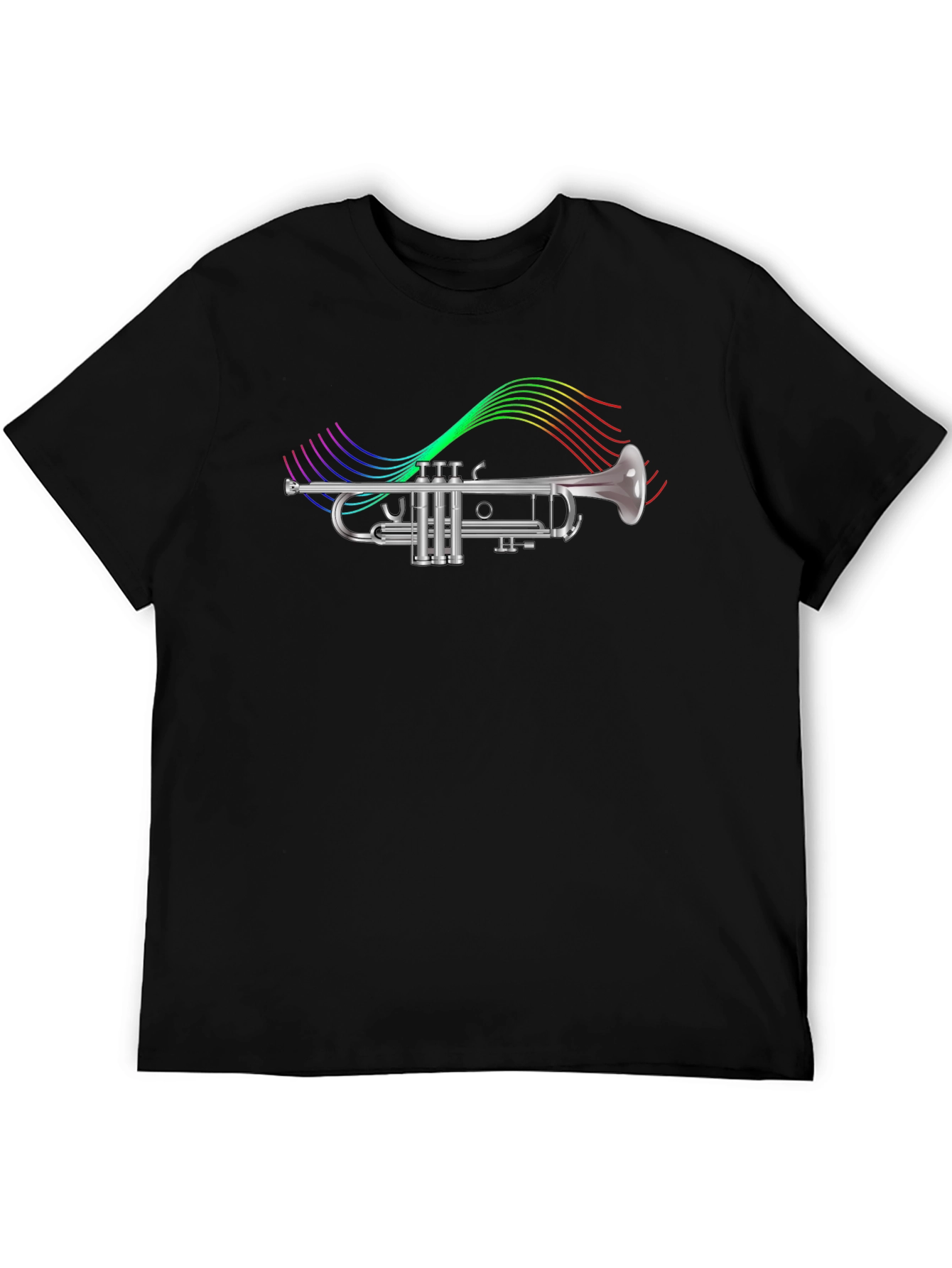 Rainbow Trumpet Graphic T-Shirt