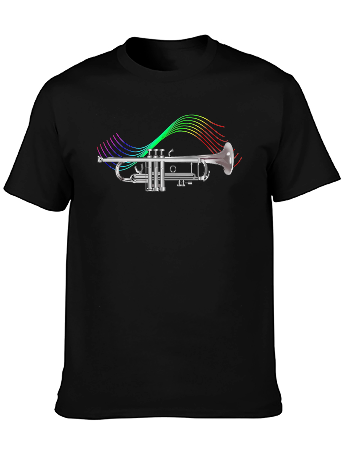 Rainbow Trumpet Graphic T-Shirt