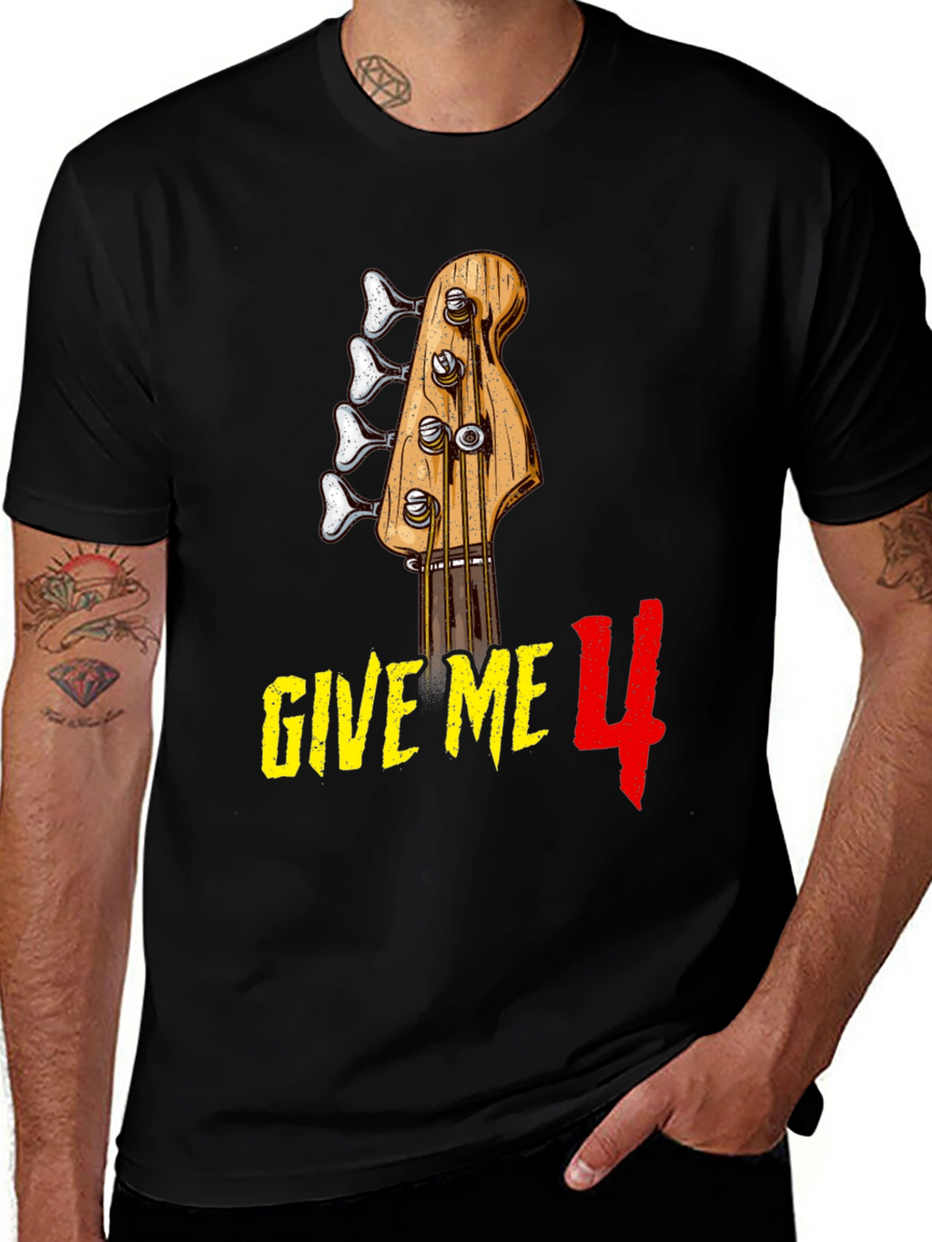 Give Me 4 Bass Guitar T-Shirt