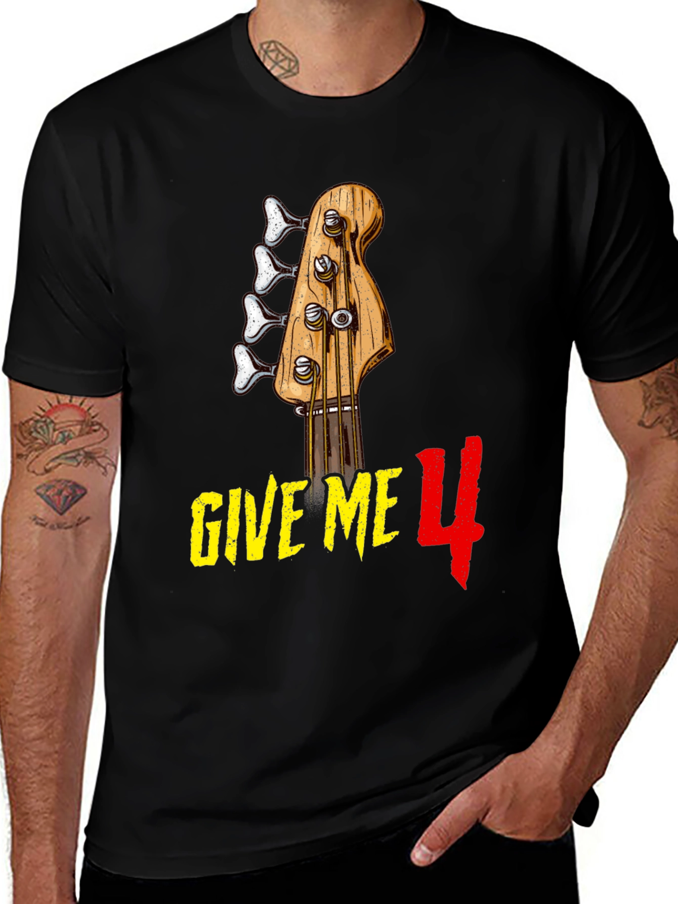 Give Me 4 Bass Guitar T-Shirt