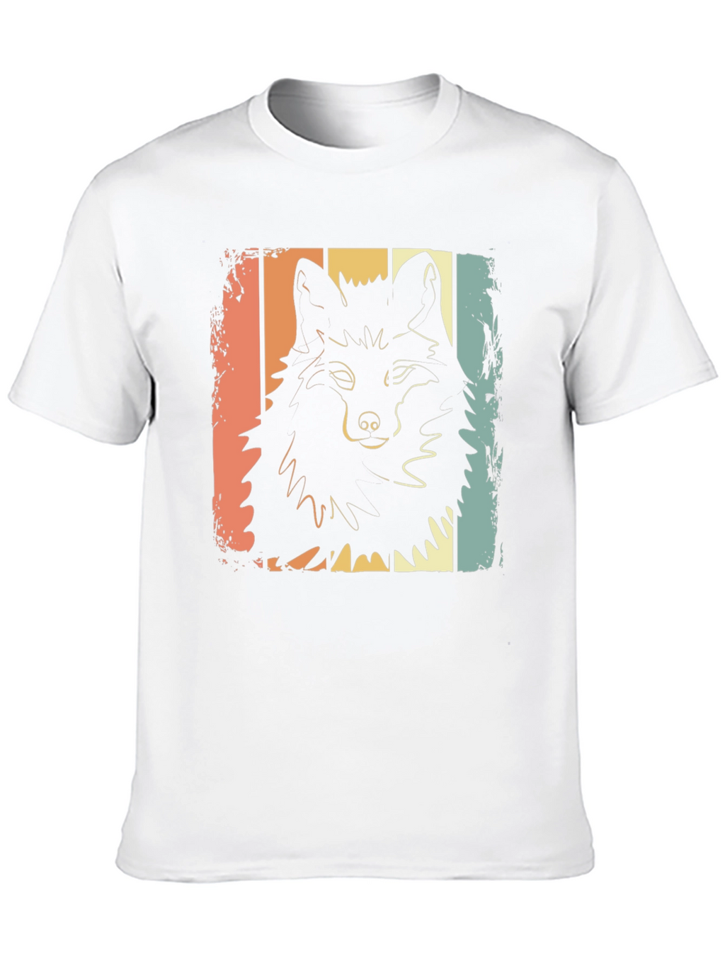 Retro Wolf Graphic T-Shirt - Black