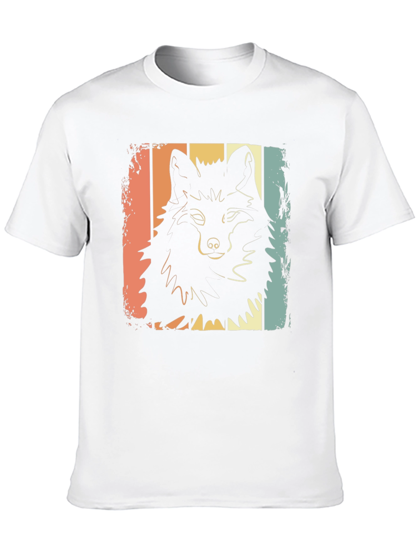 Retro Wolf Graphic T-Shirt - Black