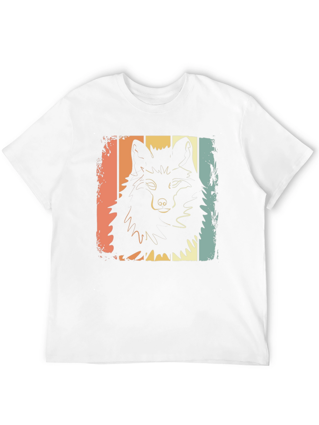 Retro Wolf Graphic T-Shirt - Black