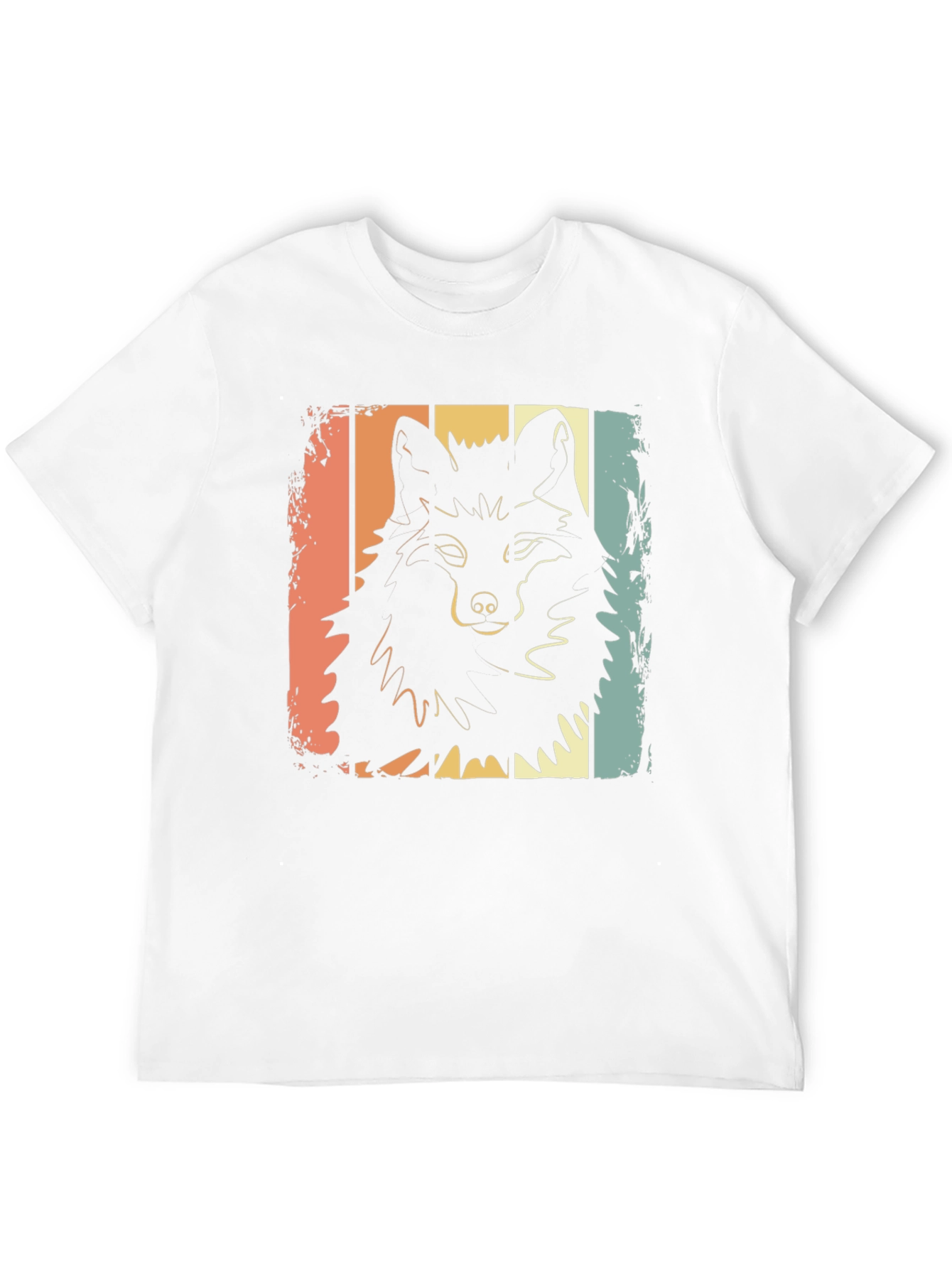 Retro Wolf Graphic T-Shirt - Black