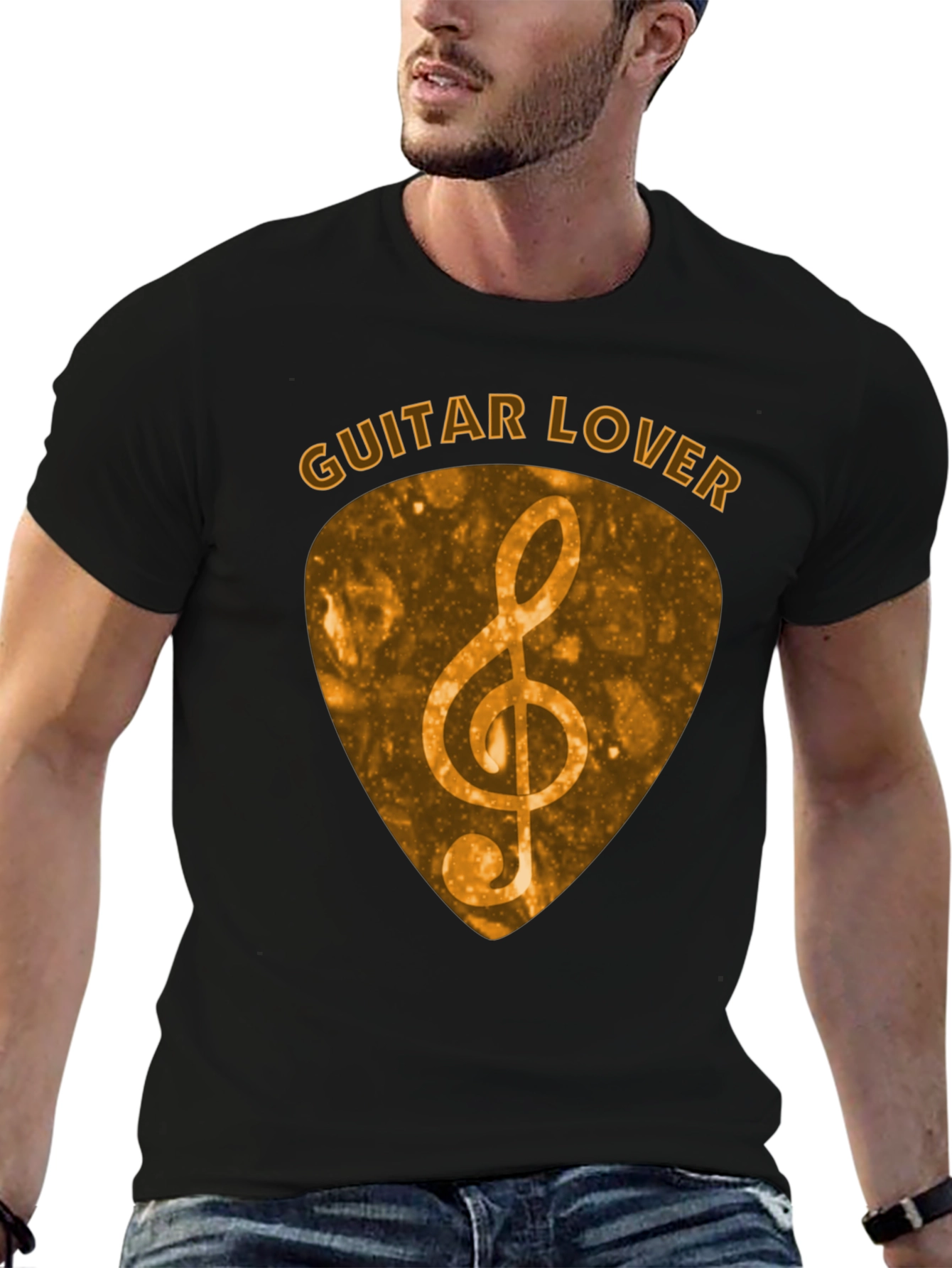 Guitar Lover Treble Clef Music T-Shirt