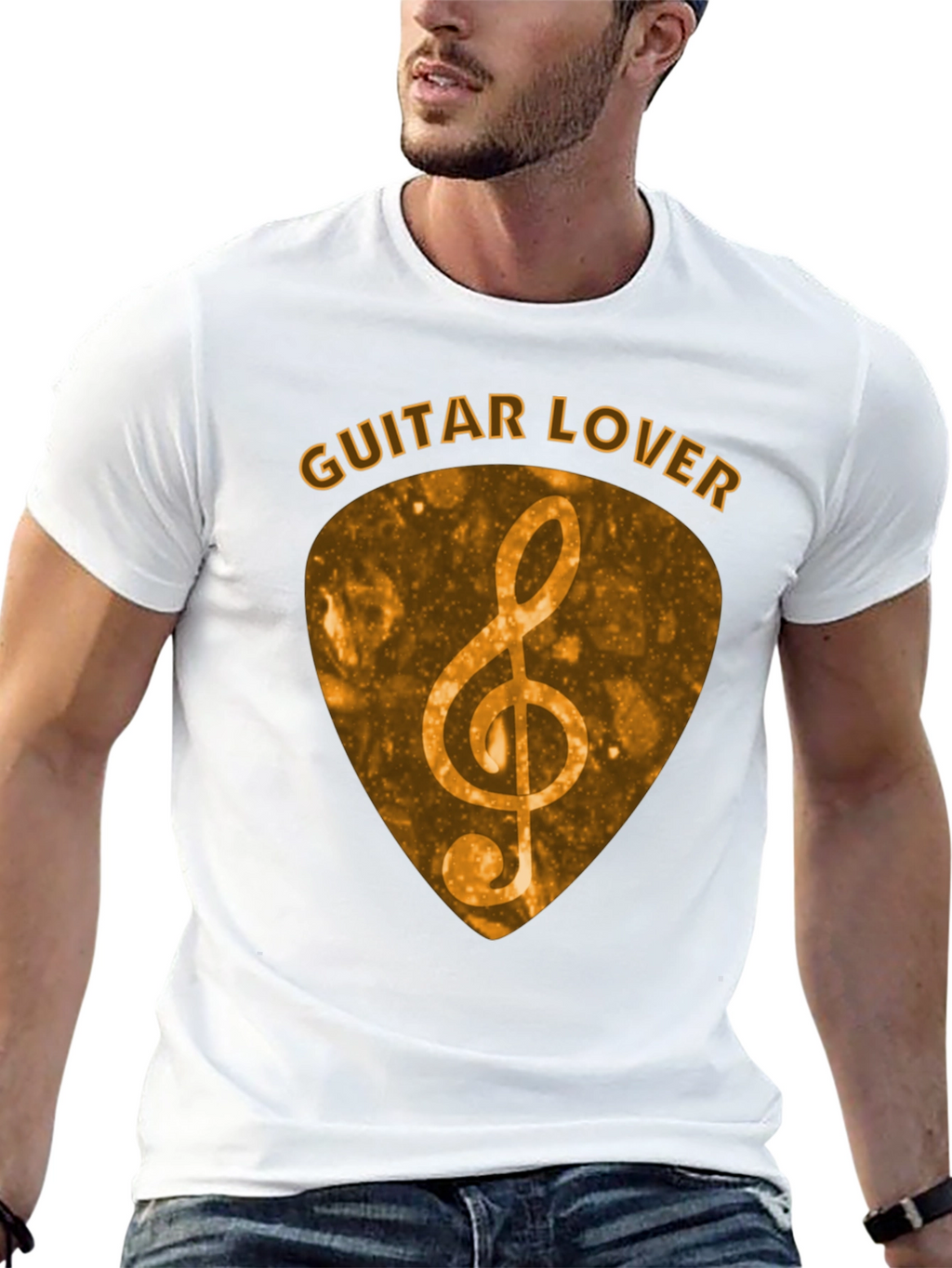 Guitar Lover Treble Clef Music T-Shirt