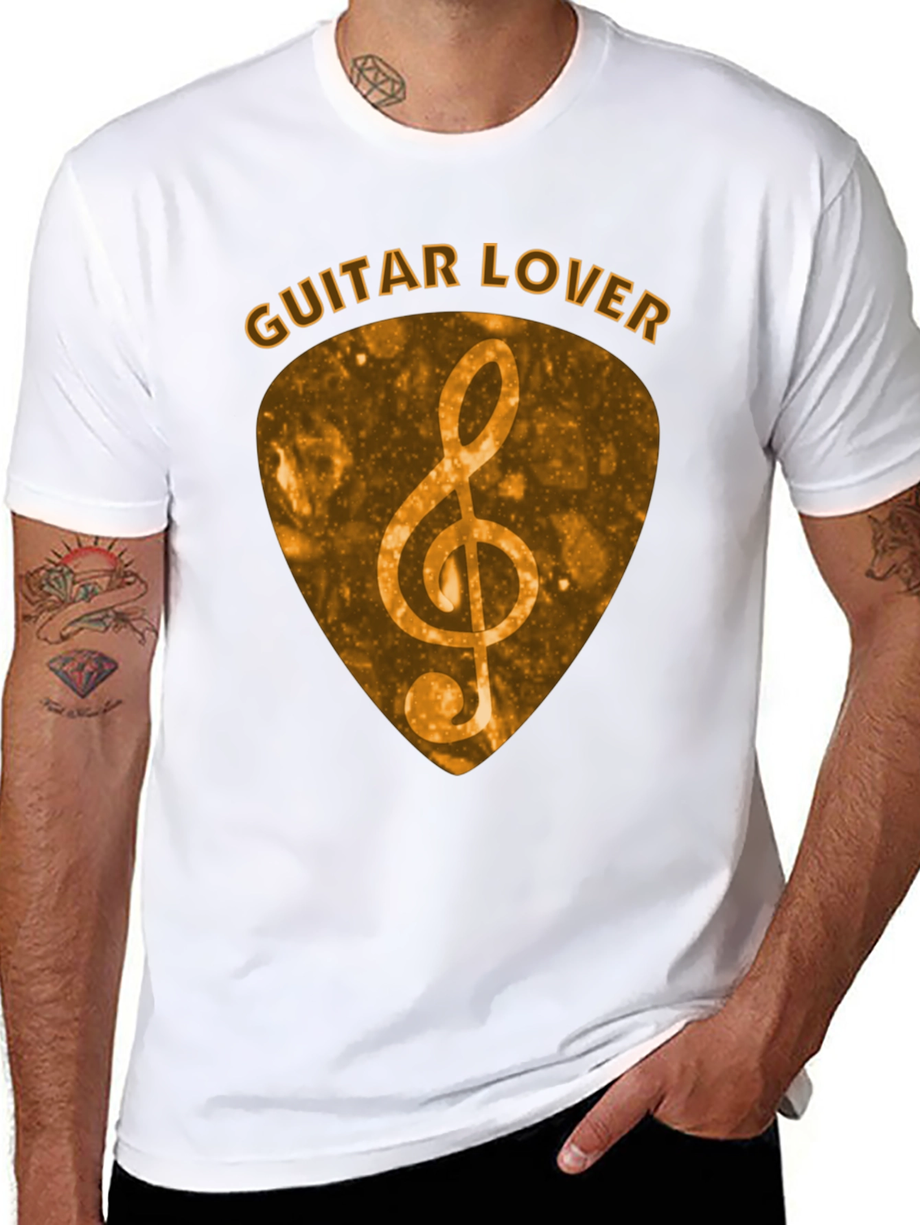 Guitar Lover Treble Clef Music T-Shirt