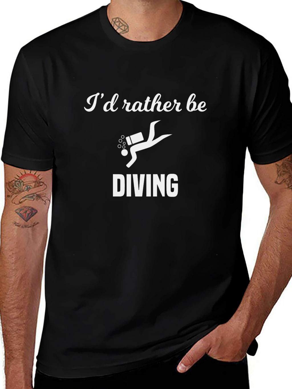 Diving Lovers T-Shirt: Id Rather Be Diving
