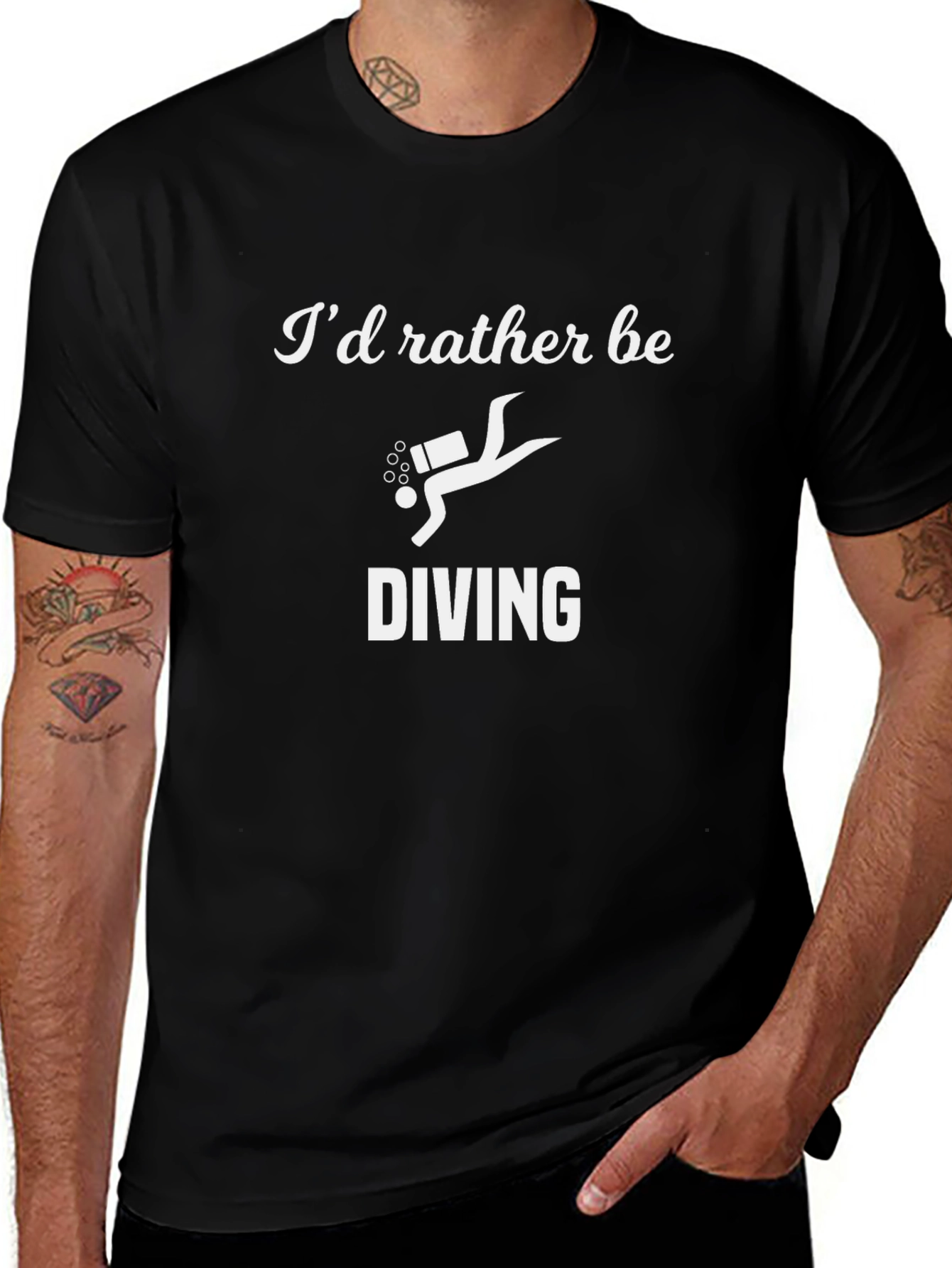 Diving Lovers T-Shirt: Id Rather Be Diving