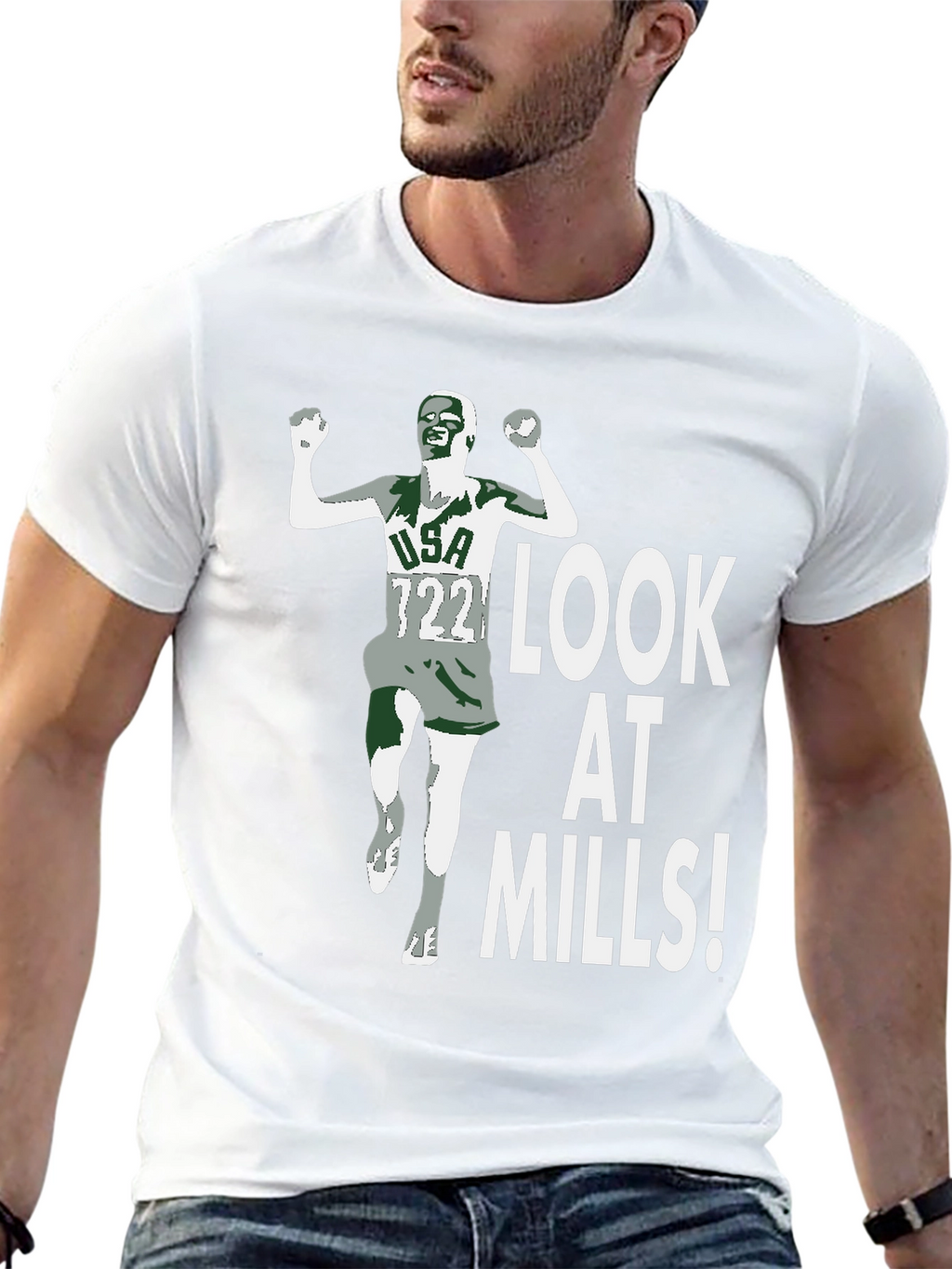 Look At Mills! Mens Graphic Tee - Black