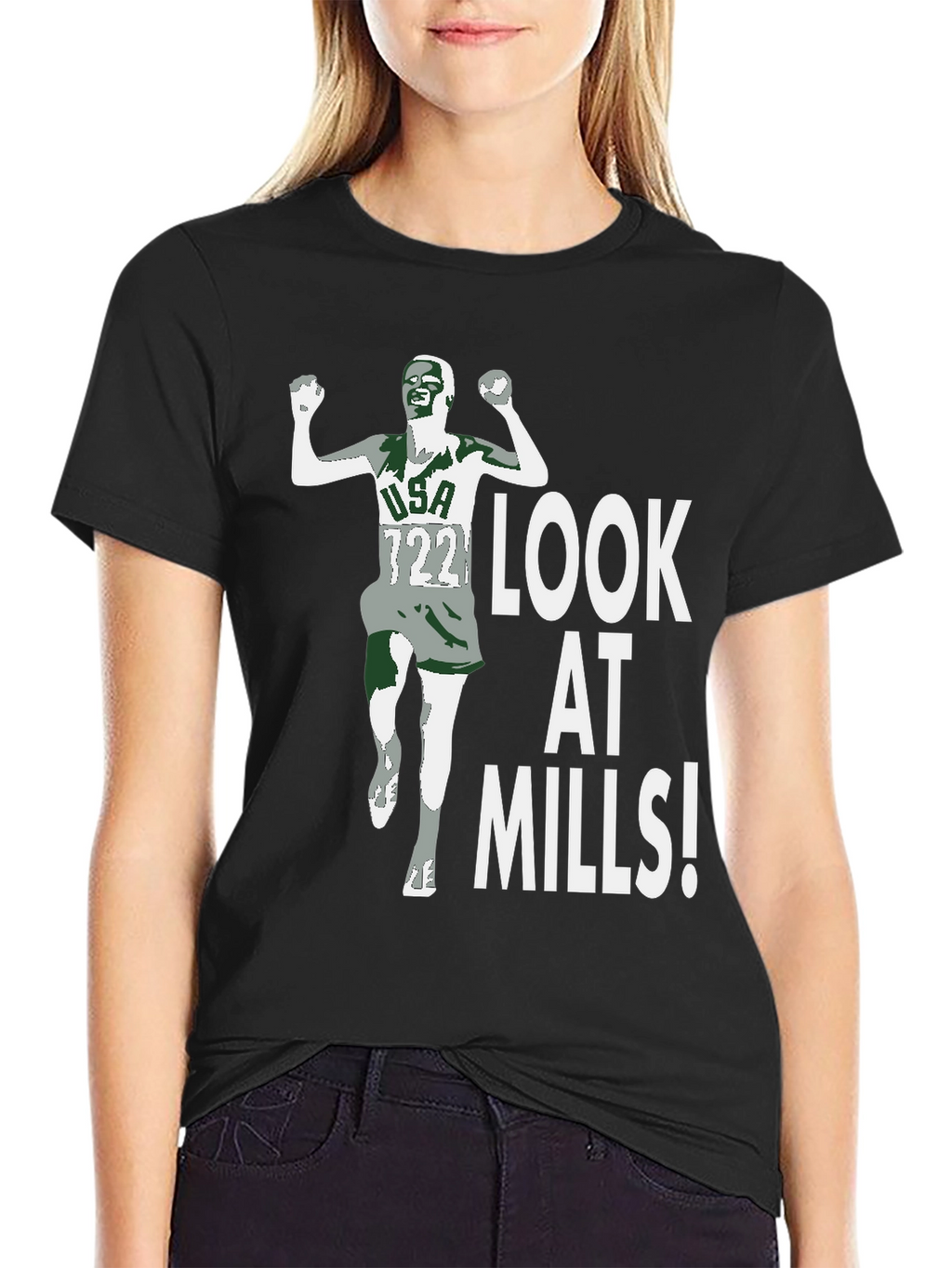 Look At Mills! Mens Graphic Tee - Black